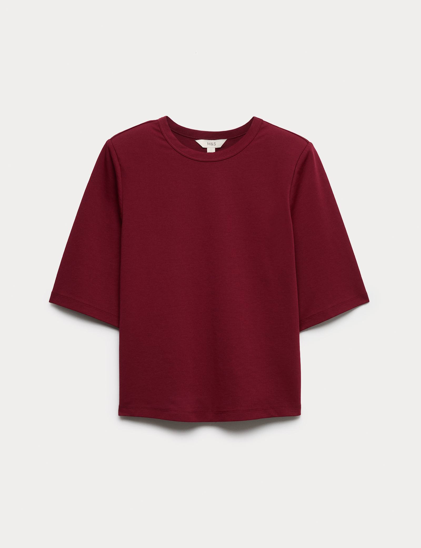 Cotton Rich Padded Shoulder T-Shirt - image 2