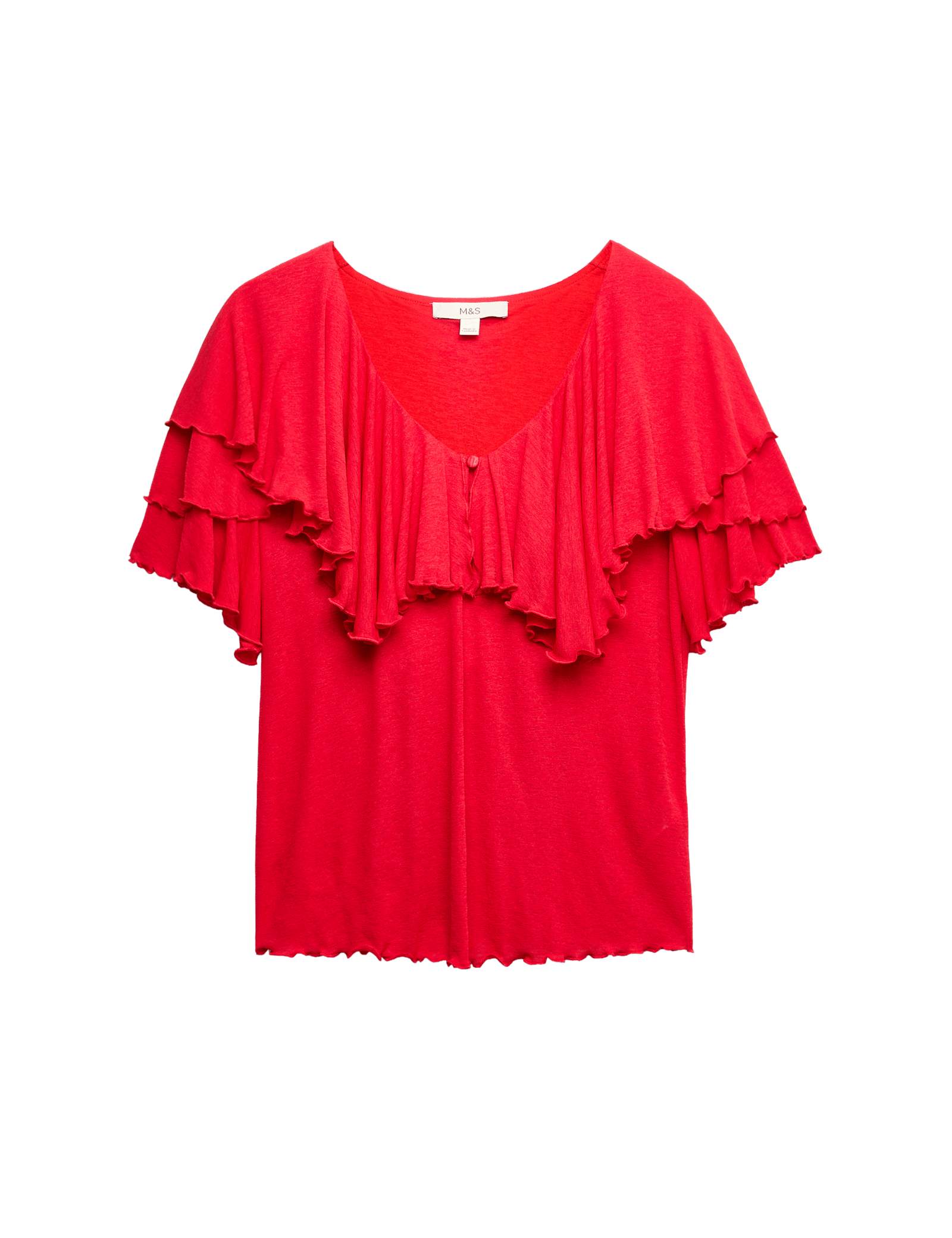 Ruffle Button Detail Relaxed Top - image 3
