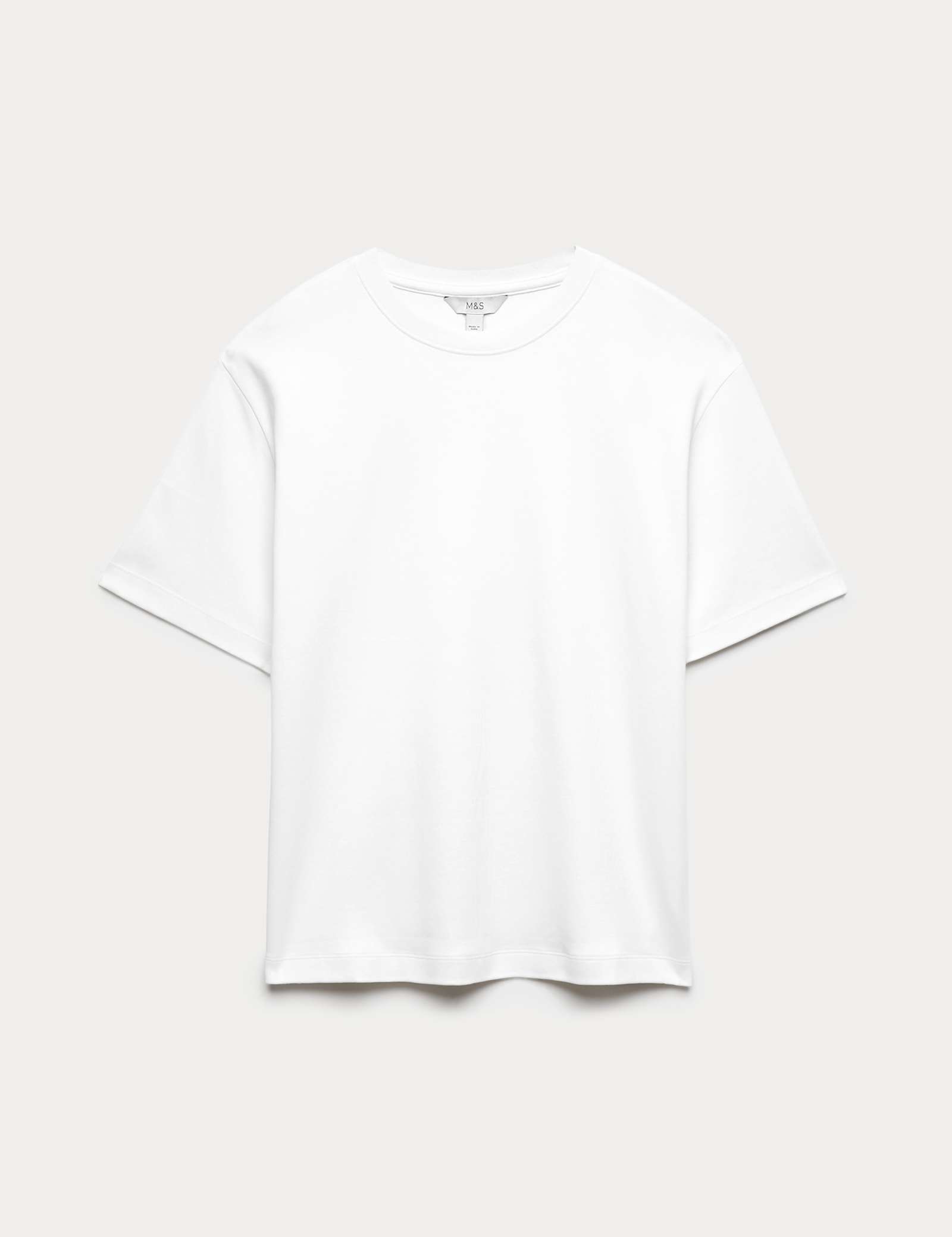 Pure Cotton Crew Neck Oversized T-Shirt - image 2