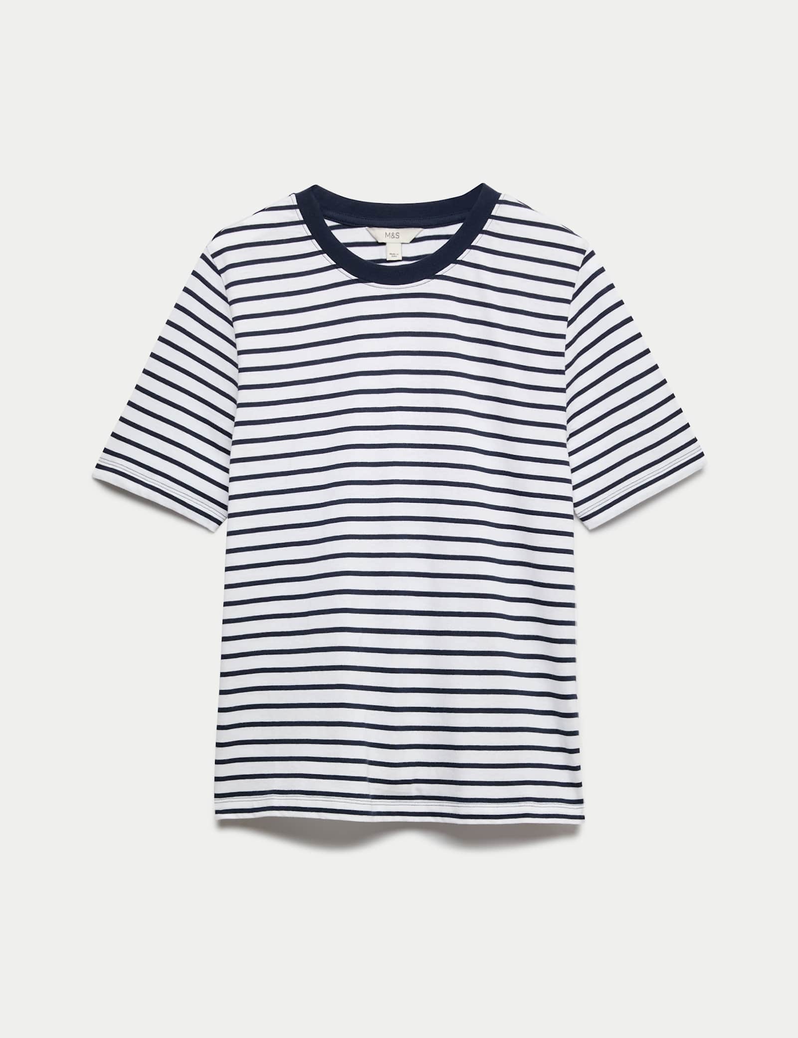 Pure Cotton Striped Everyday Fit T-Shirt - image 1