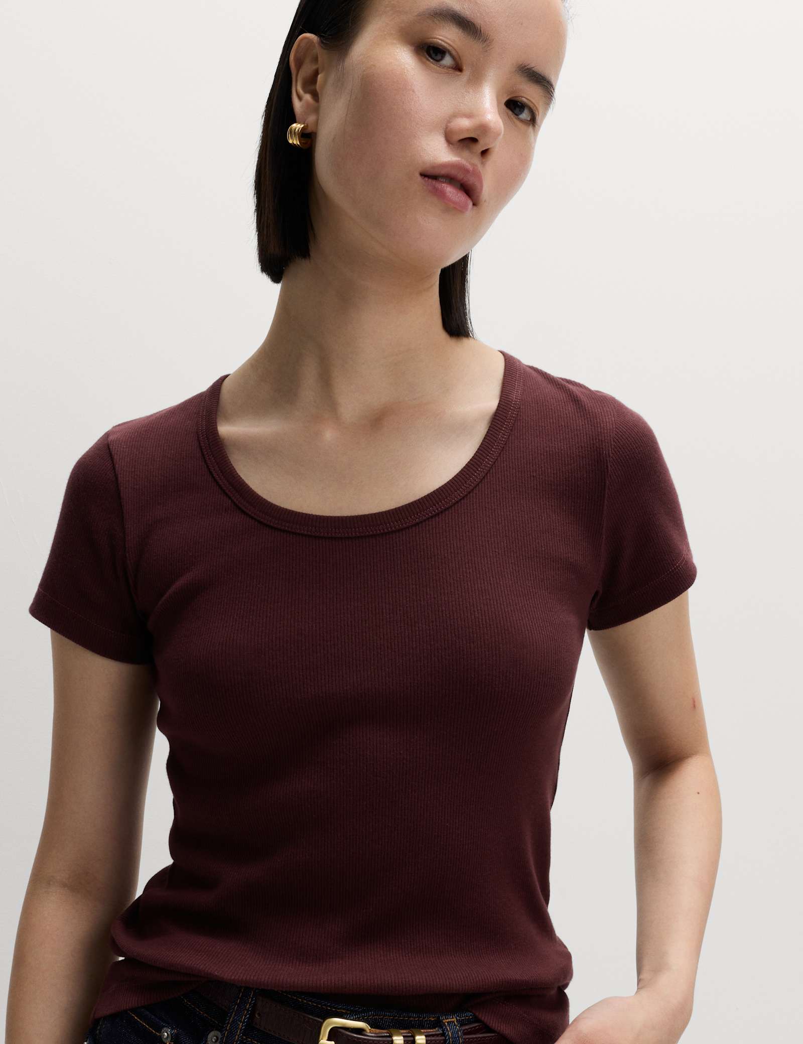 Cotton Rich Scoop Neck T-Shirt - image 2