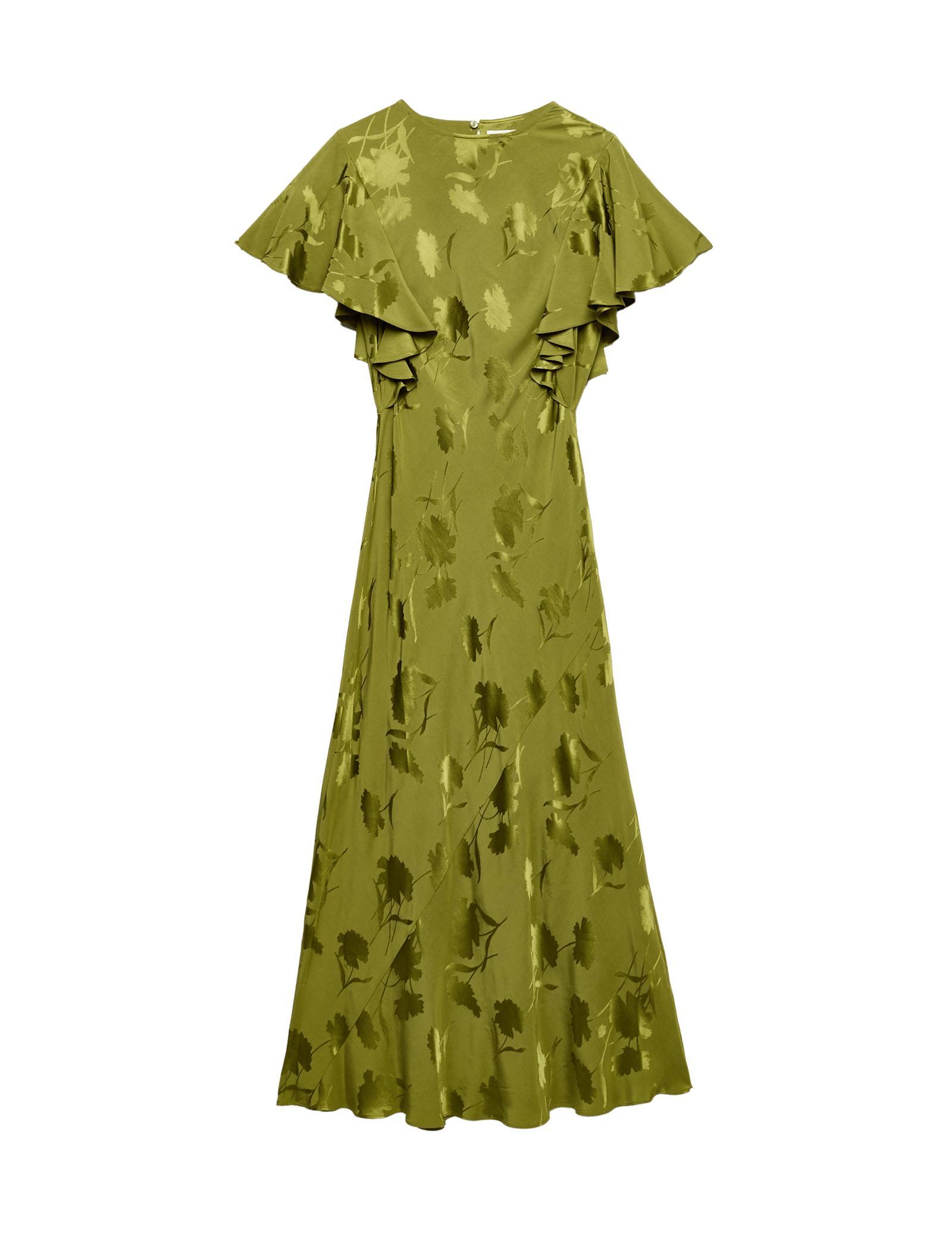 Floral Jacquard Angel Sleeve Midaxi Dress - image 3