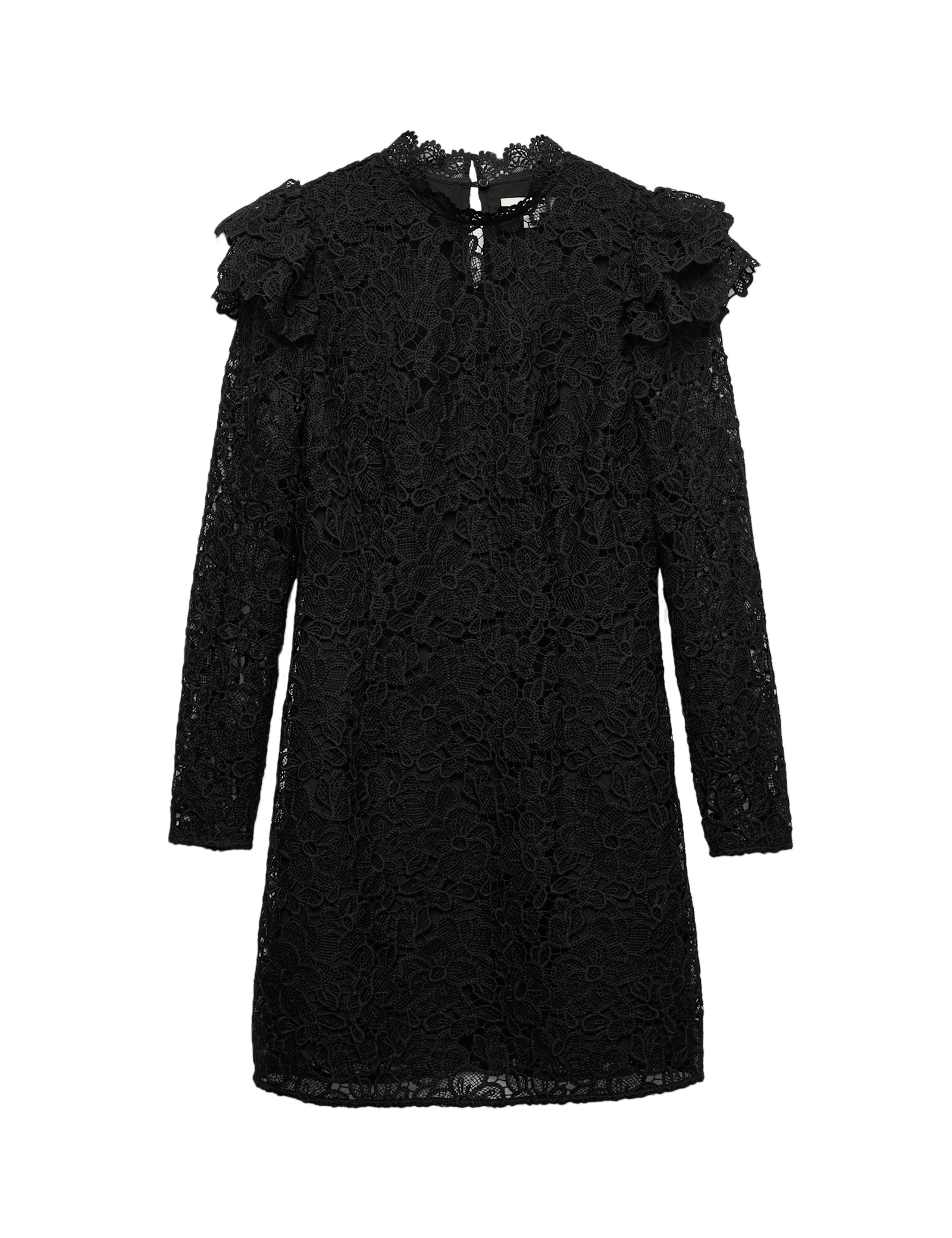 Lace High Neck Mini Column Dress - image 3