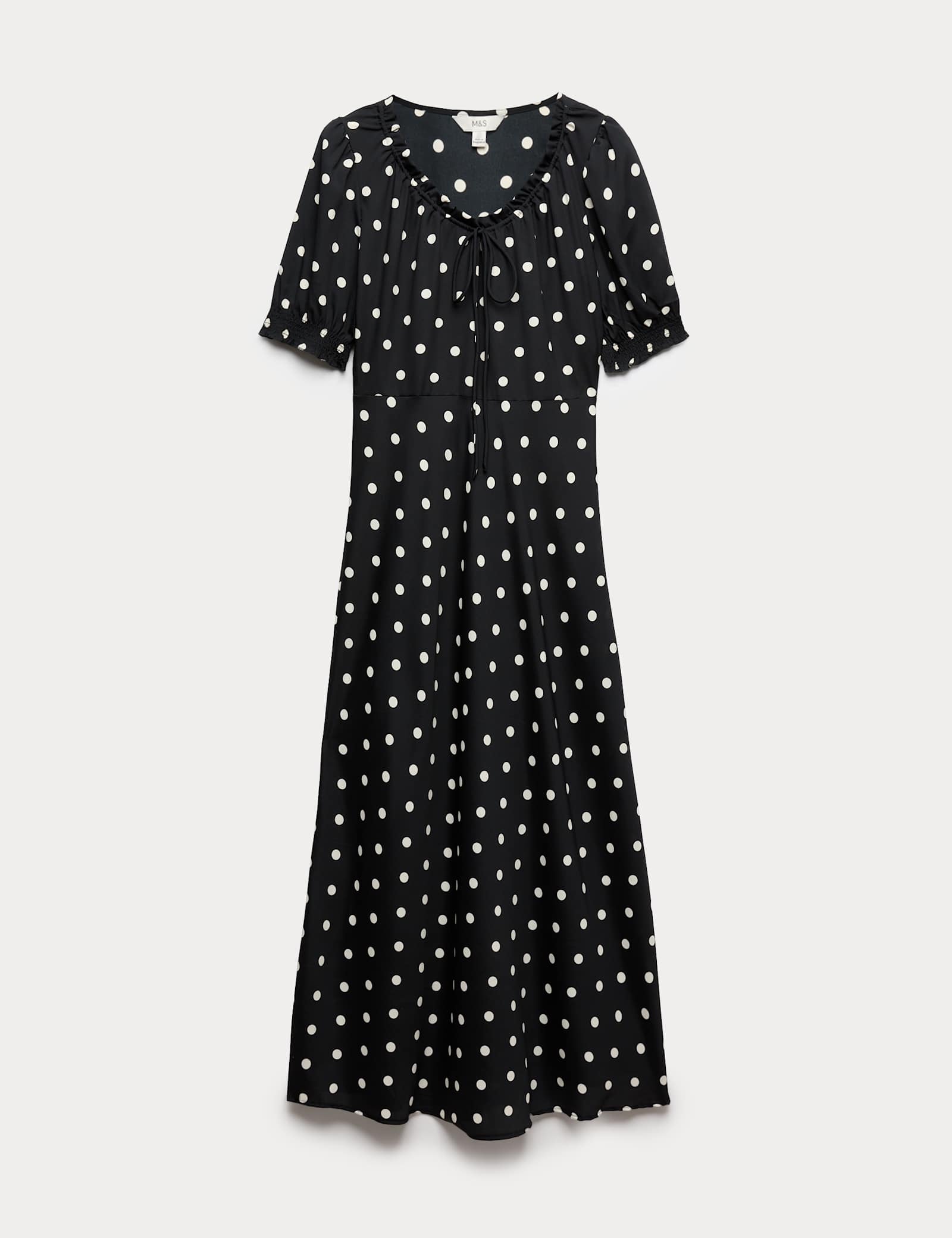 Ruched Midi Tea Dress - image 1