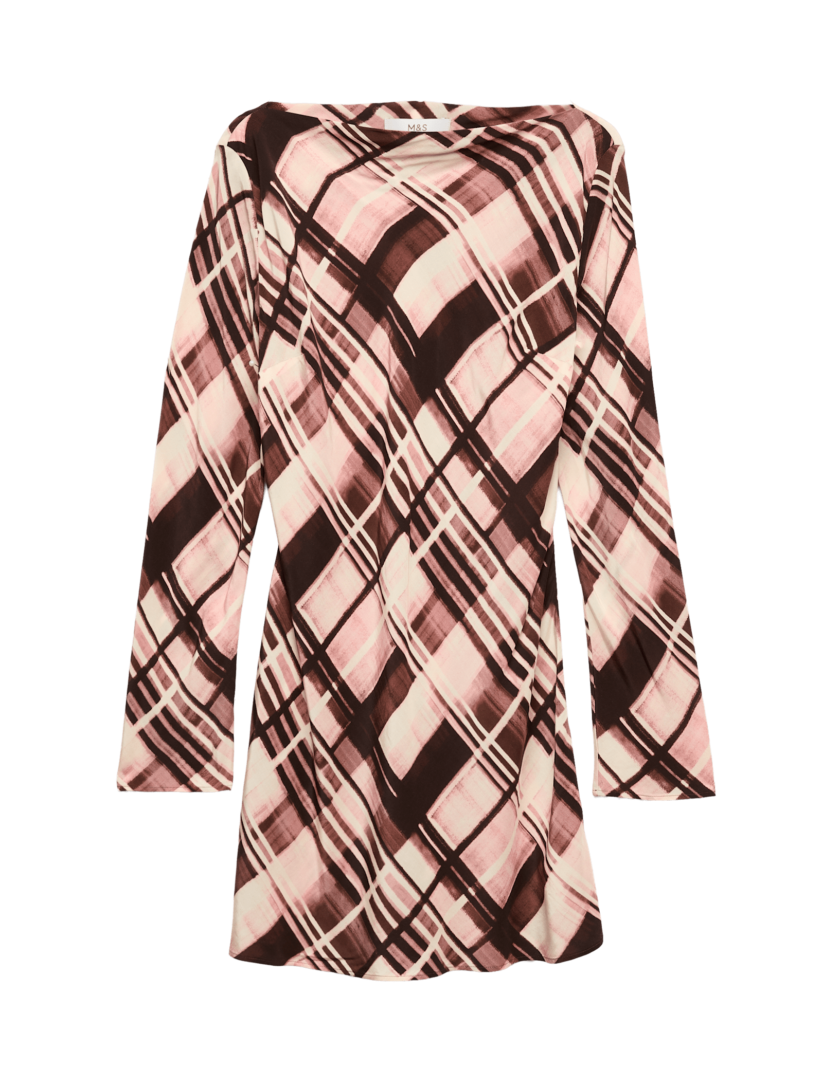 Checked Mini Slip Dress - image 3
