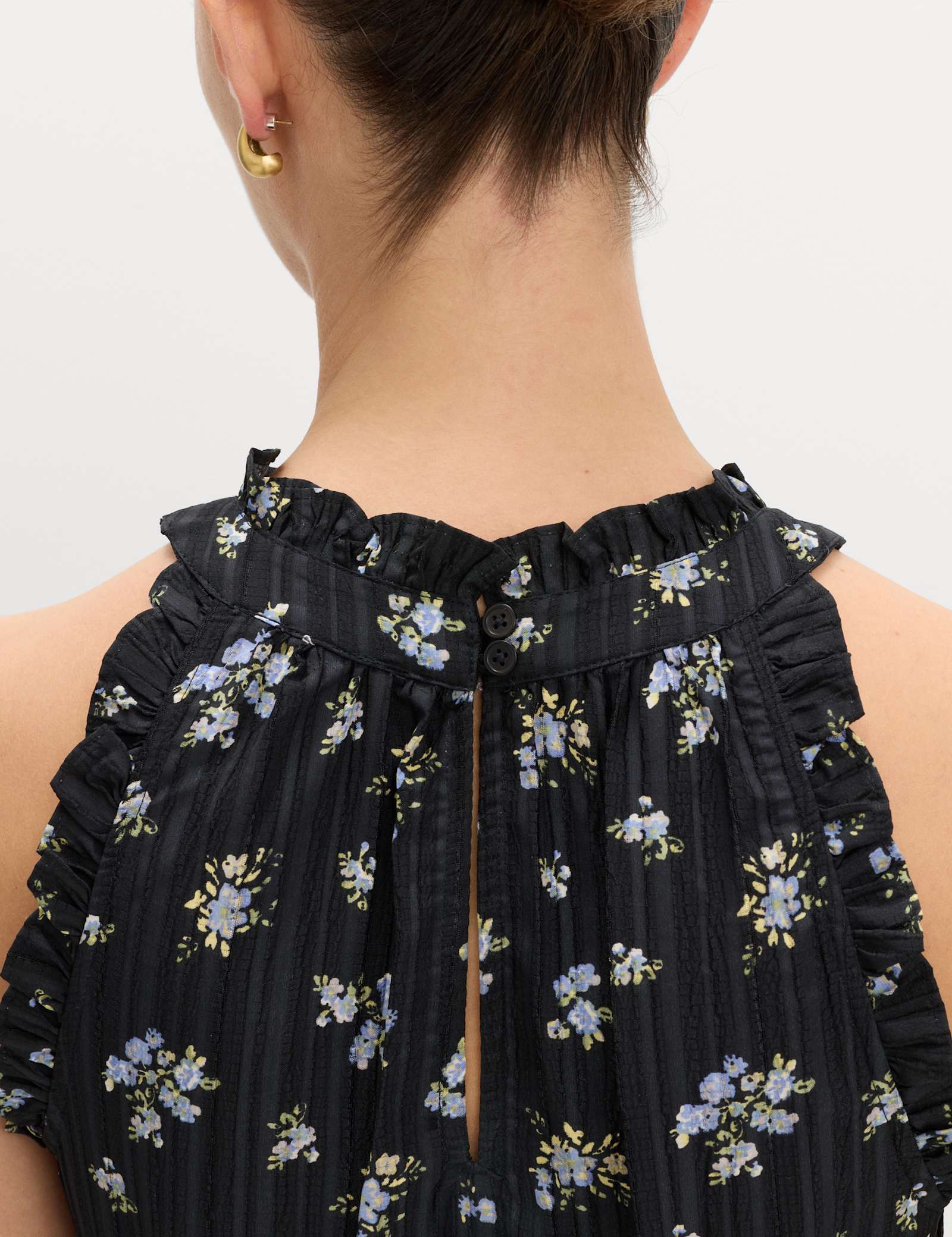 Floral Halter Neck Midi Tiered Dress - image 4