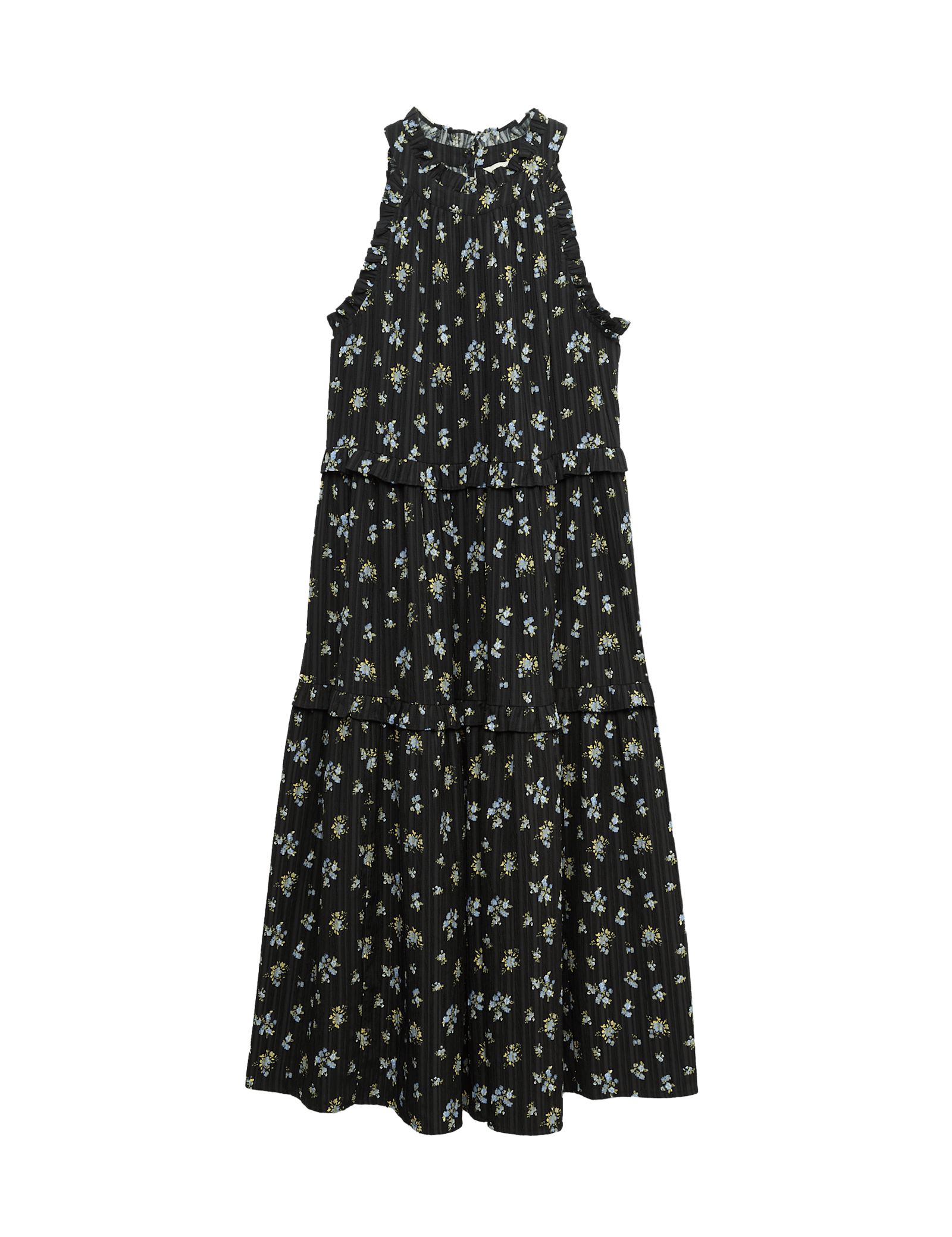 Floral Halter Neck Midi Tiered Dress - image 3