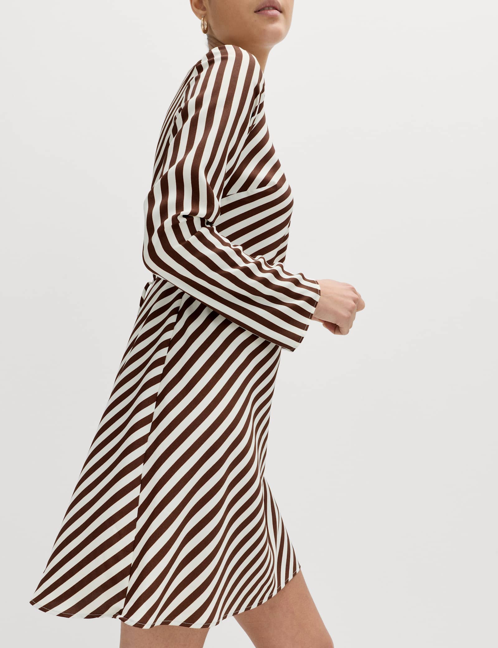 Striped Long Sleeve Mini Shift Dress - image 5