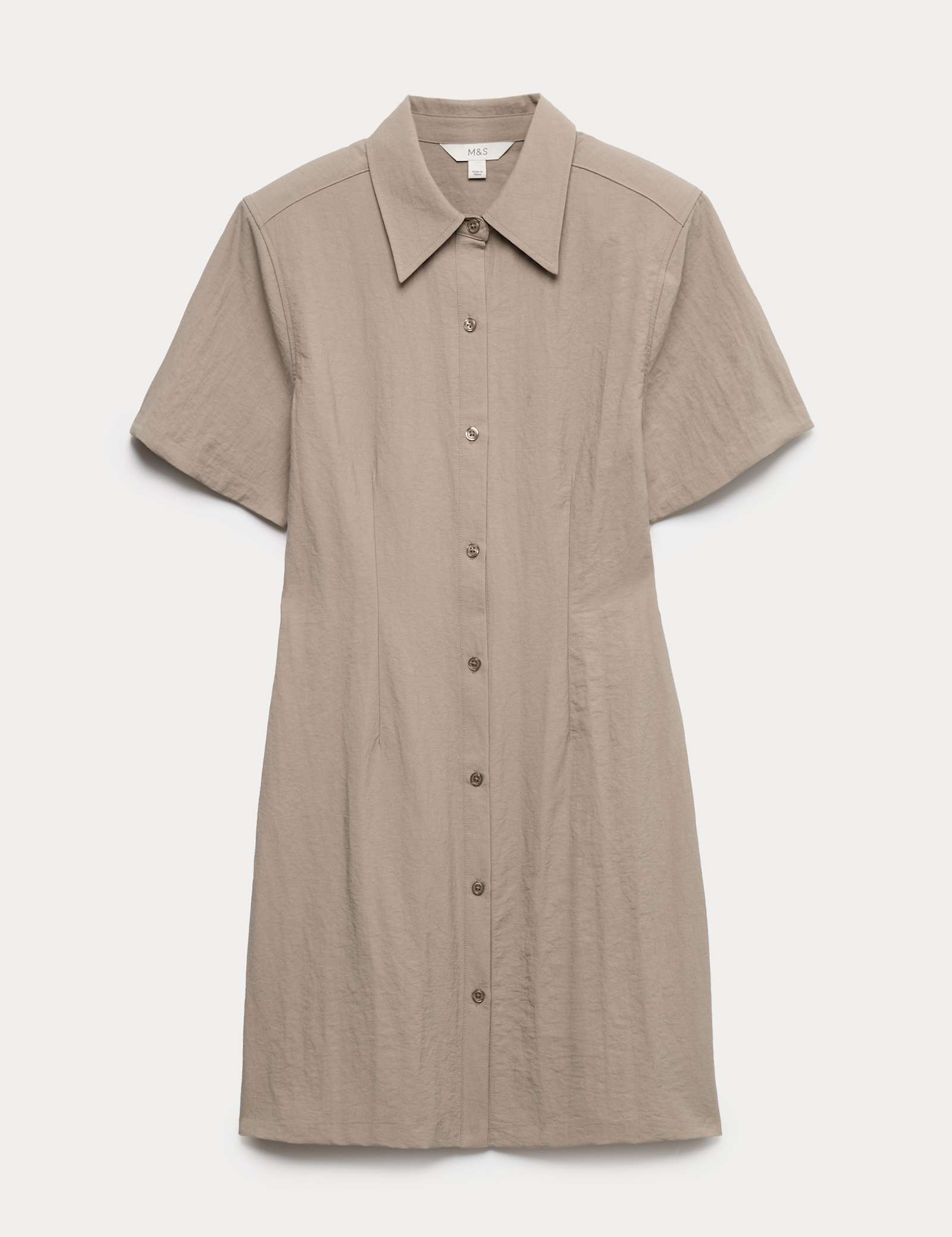 Button Through Mini Shirt Dress - image 1