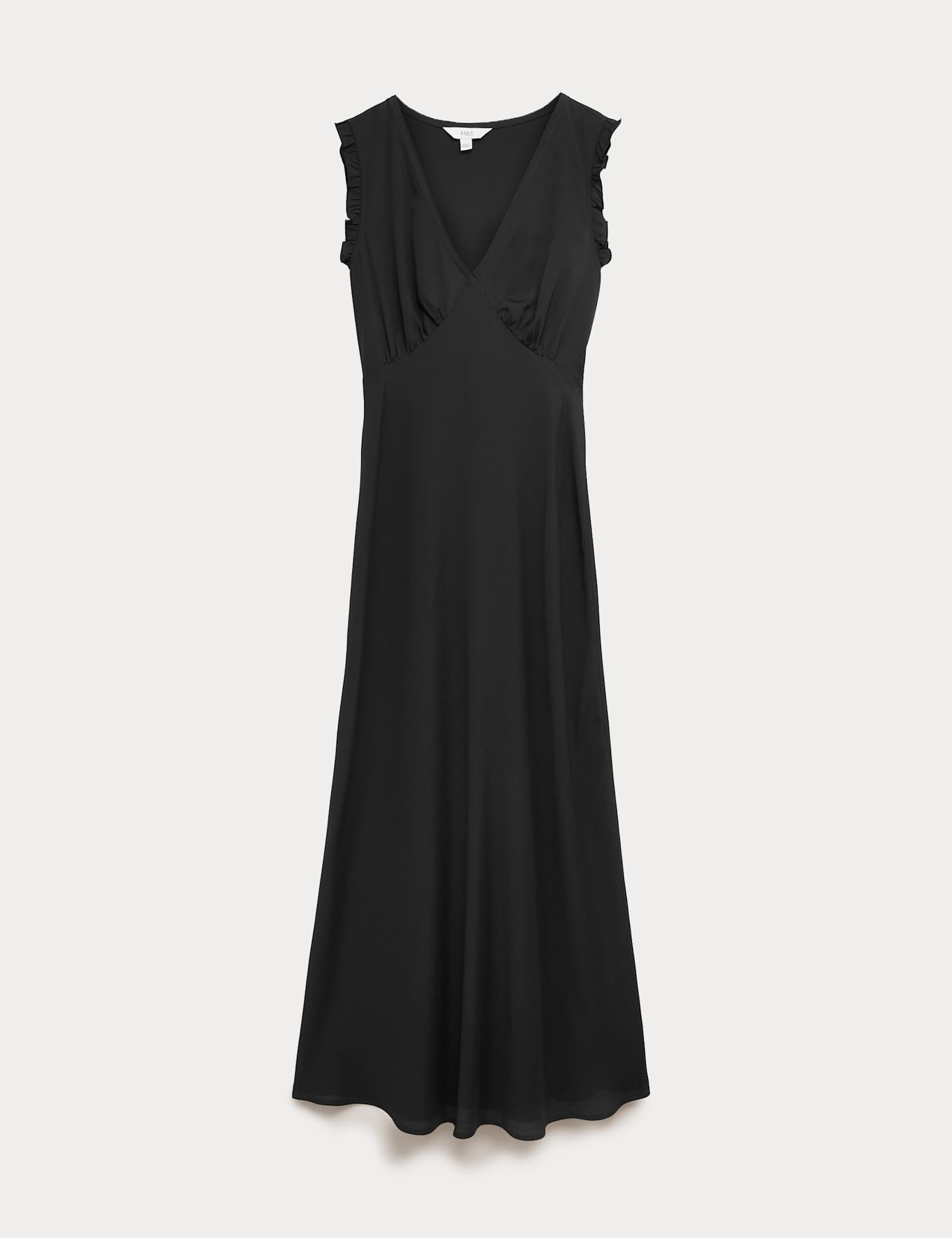 V-Neck Frill Sleeve Midi Tea Dress - image 2