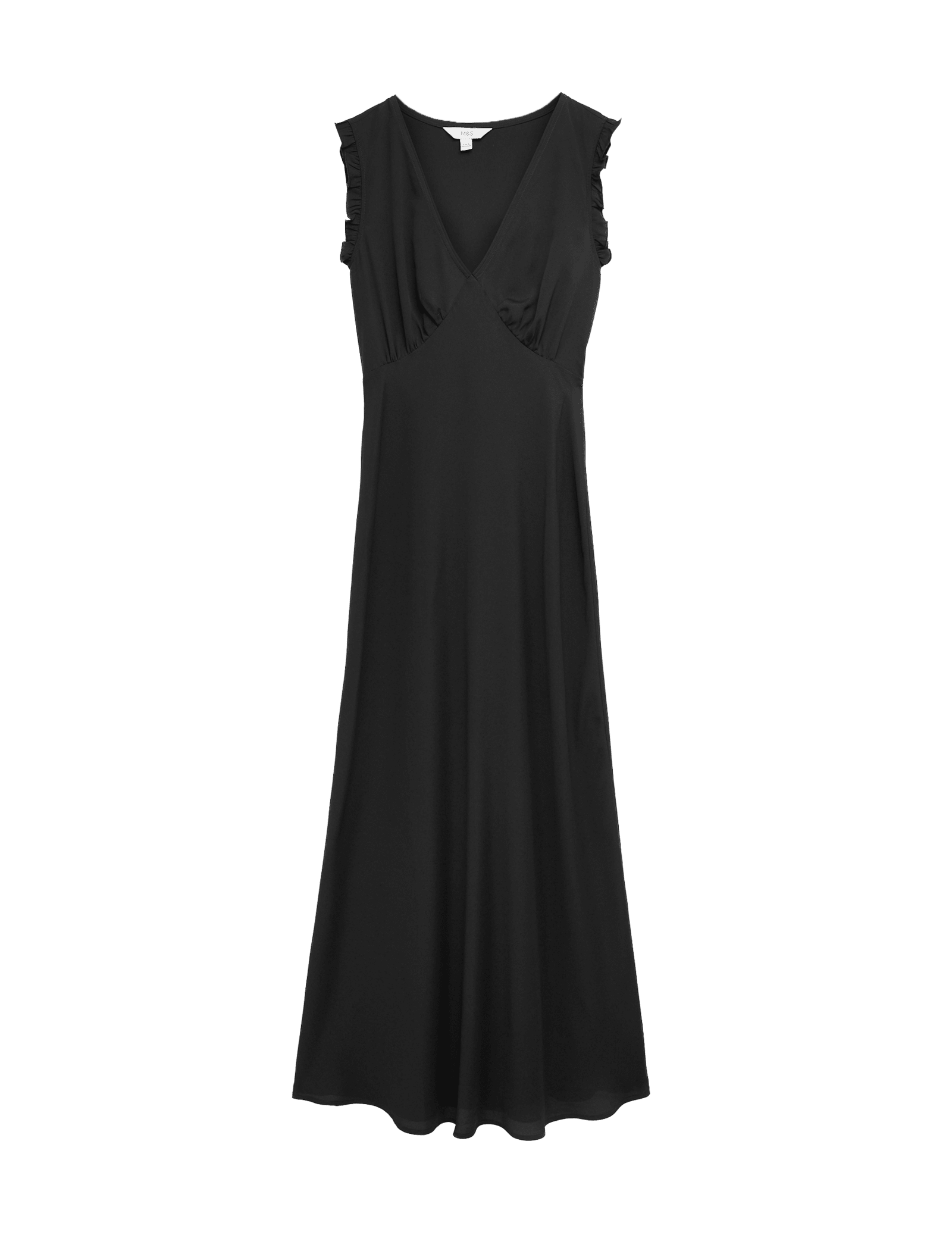 V-Neck Frill Sleeve Midi Tea Dress - image 5