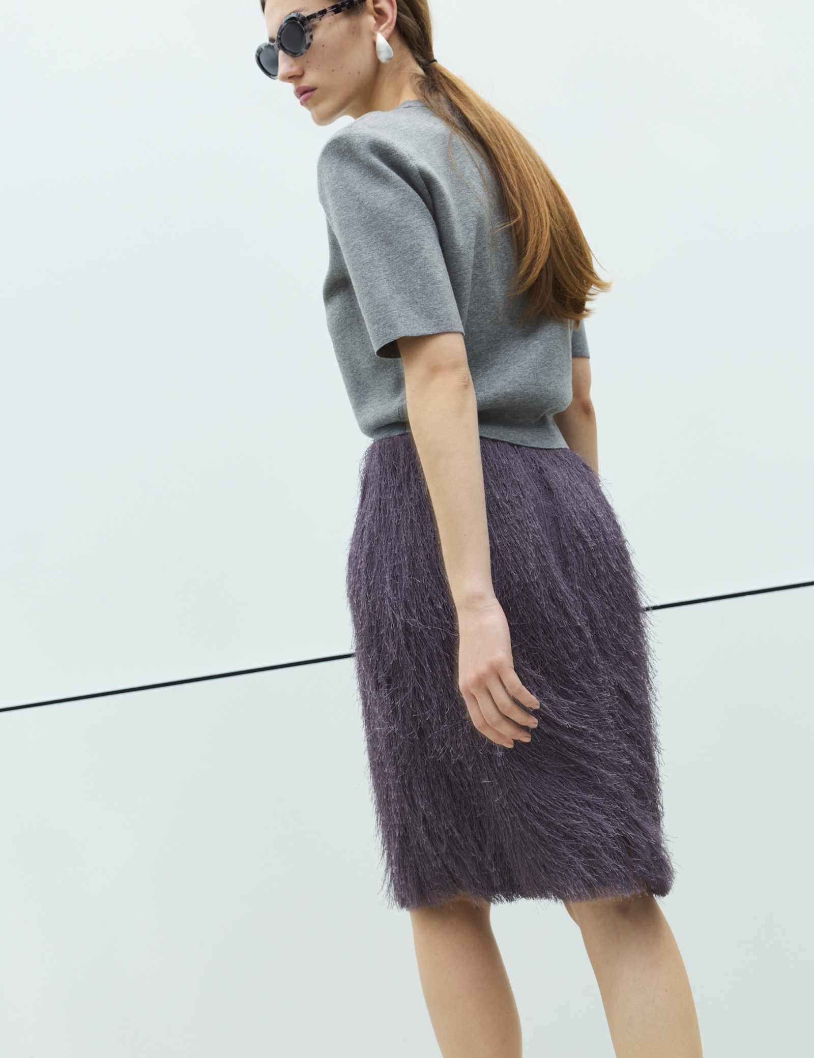 Tassel Midi Pencil Skirt - image 5