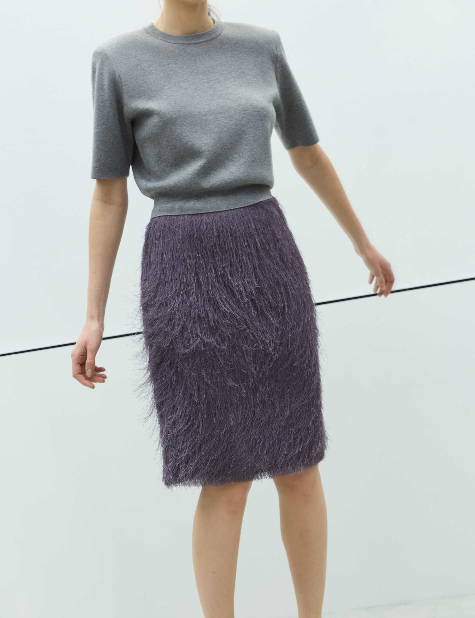 Tassel Midi Pencil Skirt - image 4
