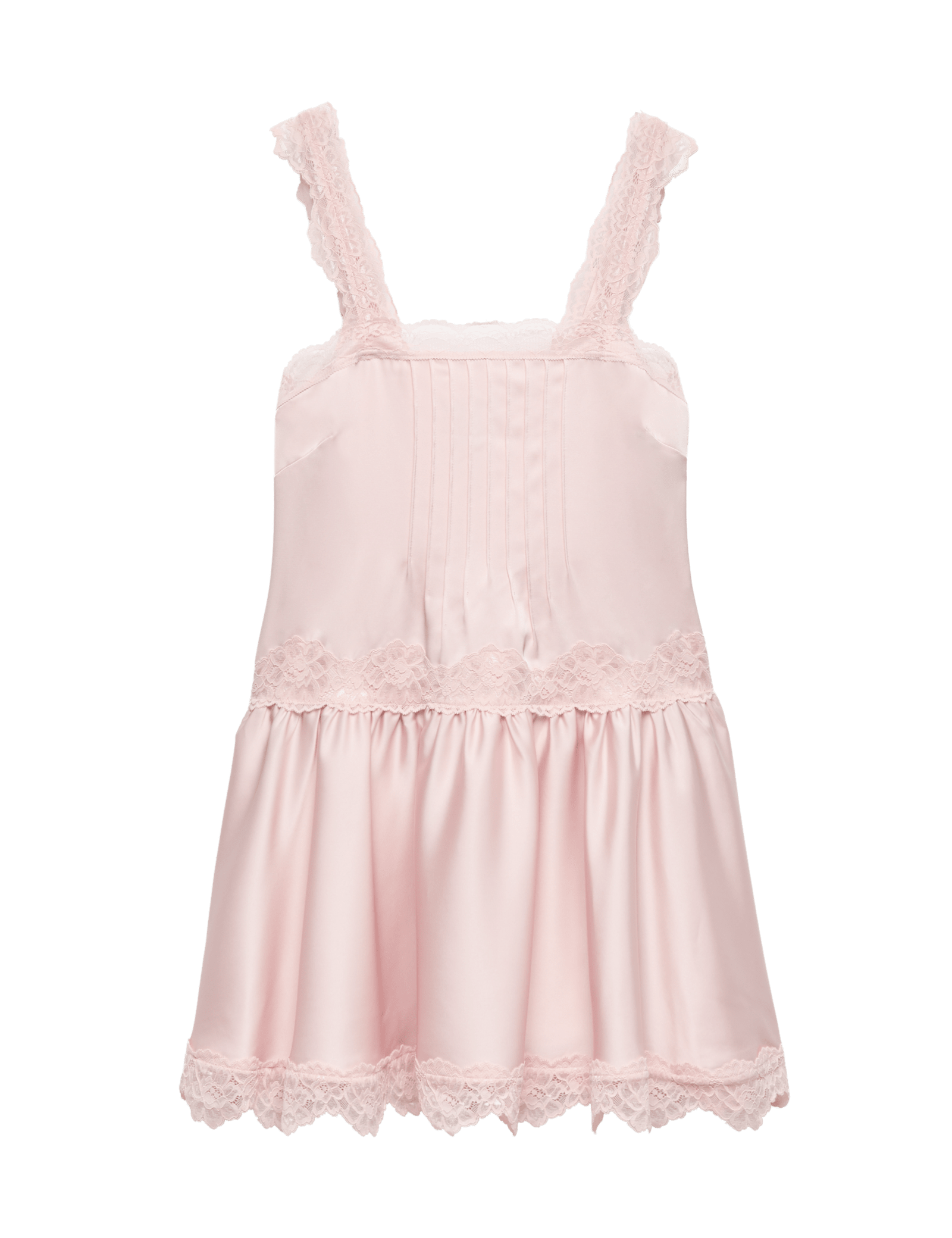Satin Lace Insert Mini Skater Dress - image 5