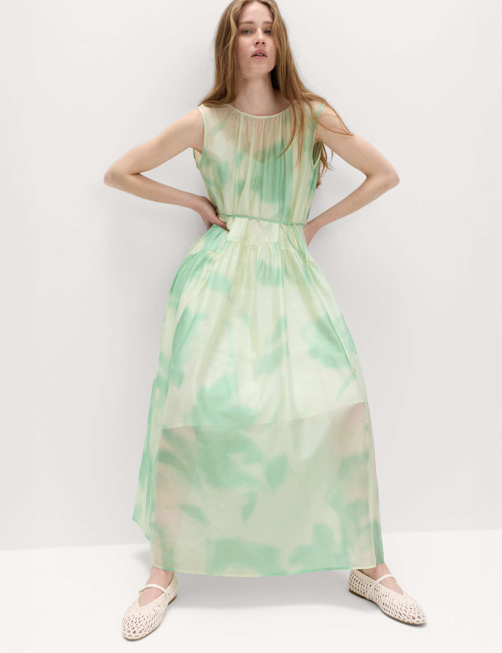 Floral Tie Detail Midi Tiered Dress - image 2