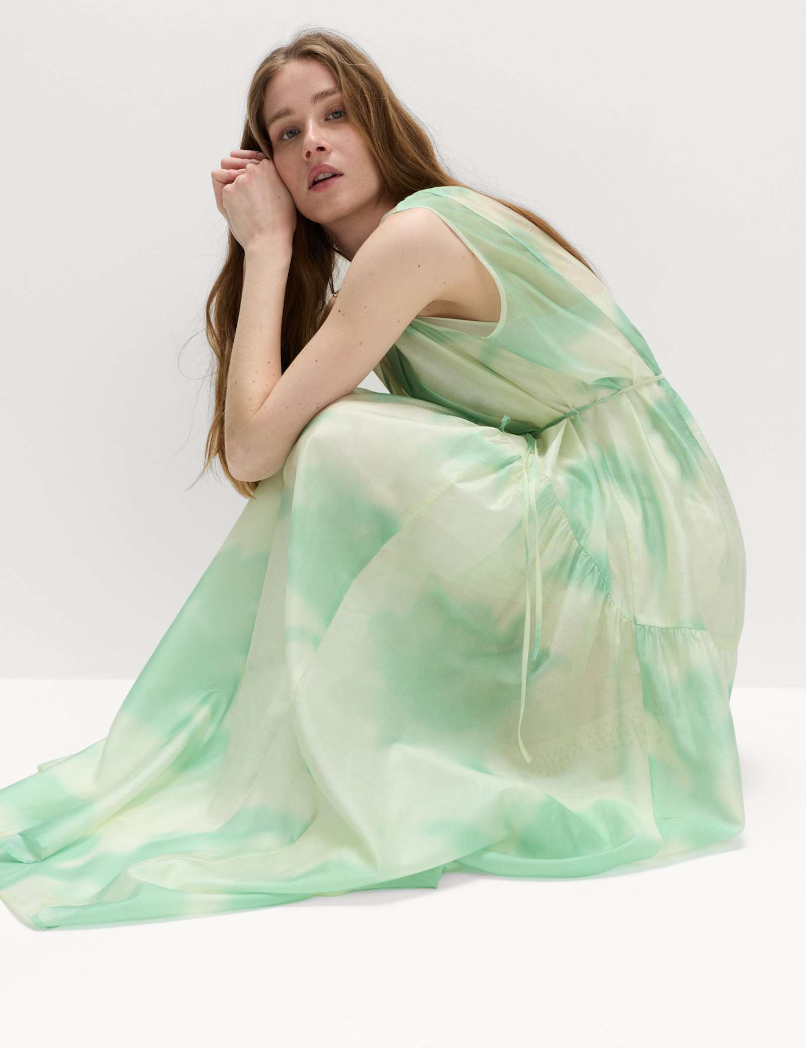 Floral Tie Detail Midi Tiered Dress - image 4