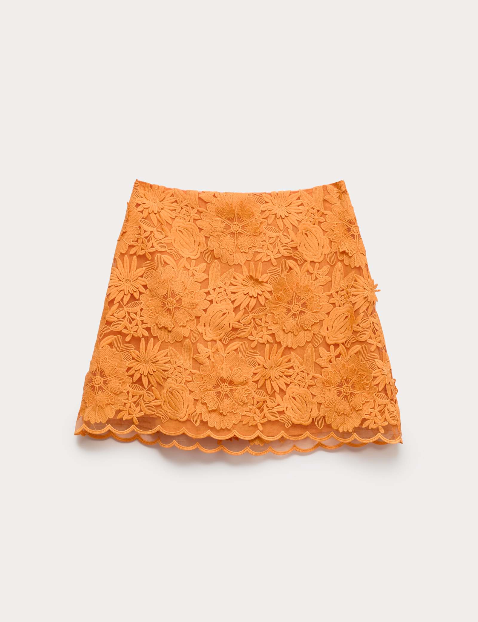 Floral Applique Mini Bodycon Skirt - image 1
