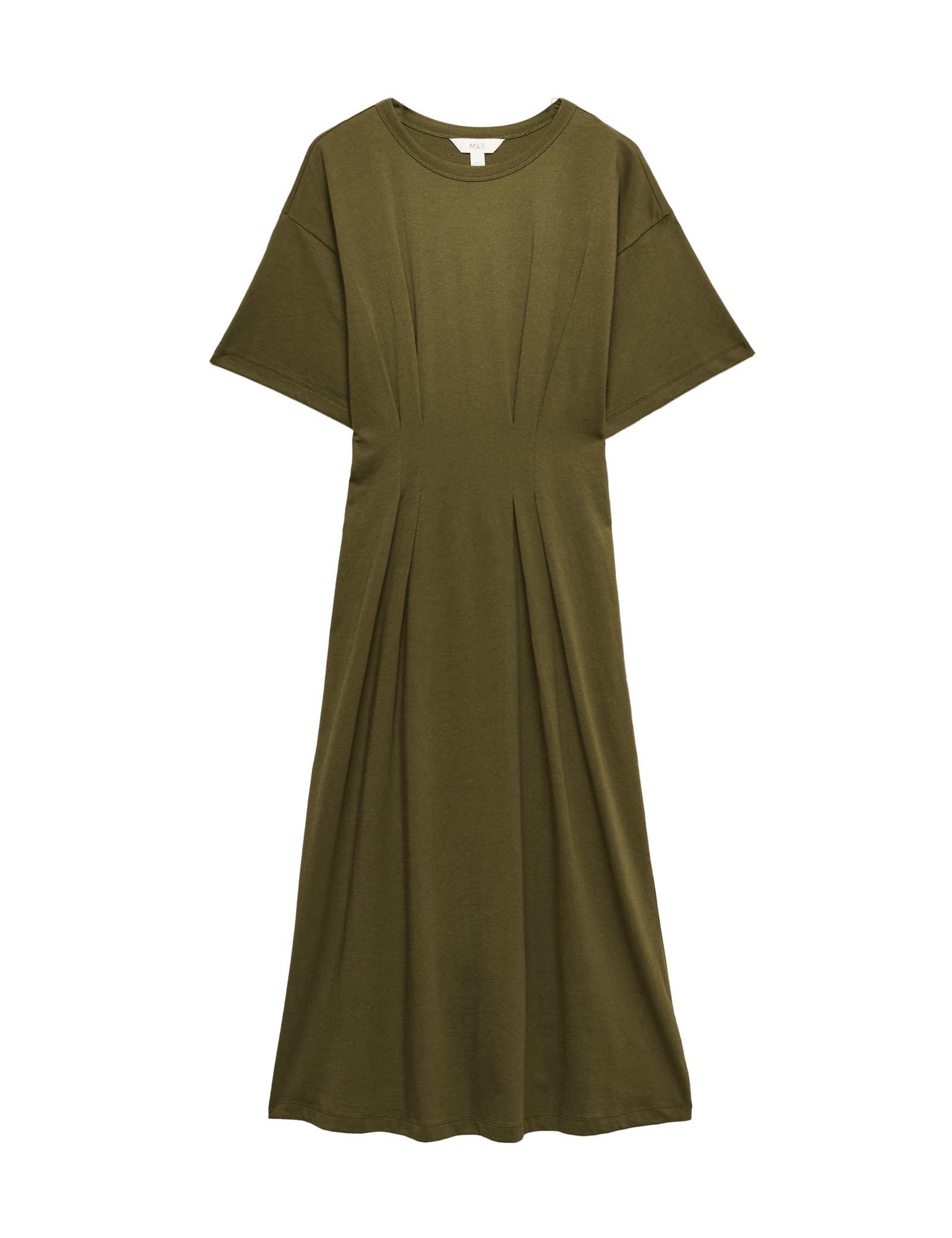 Pure Cotton Waisted Midi T-Shirt Dress - image 3