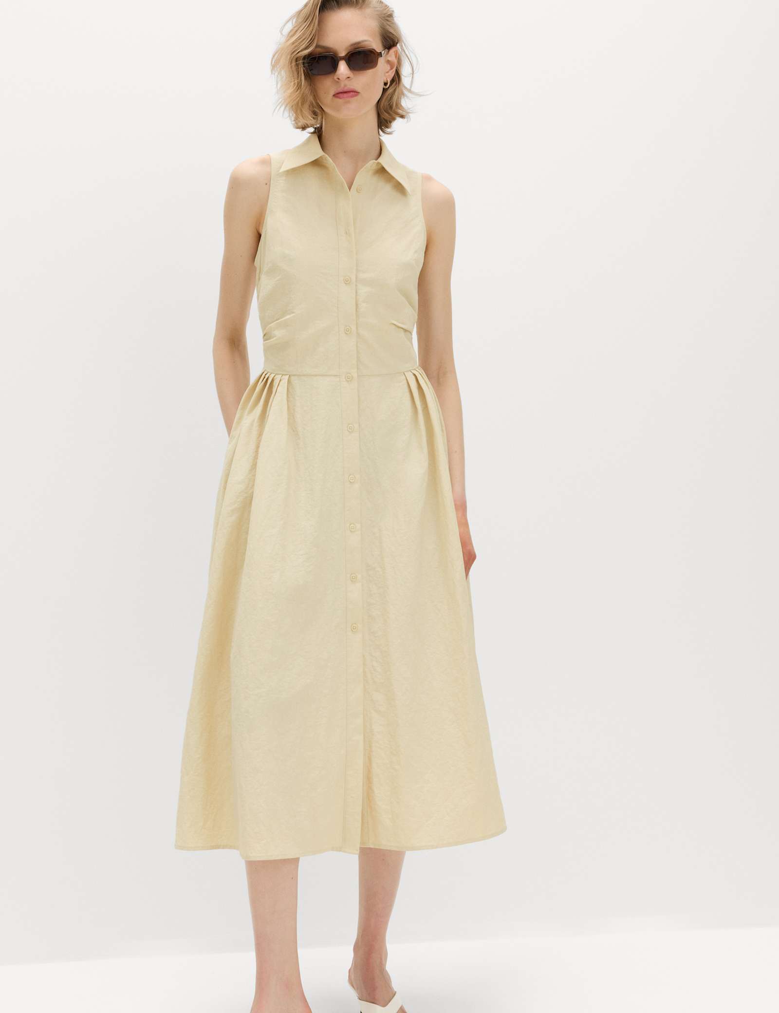 Button Through Midi Shirt Dress - image 2