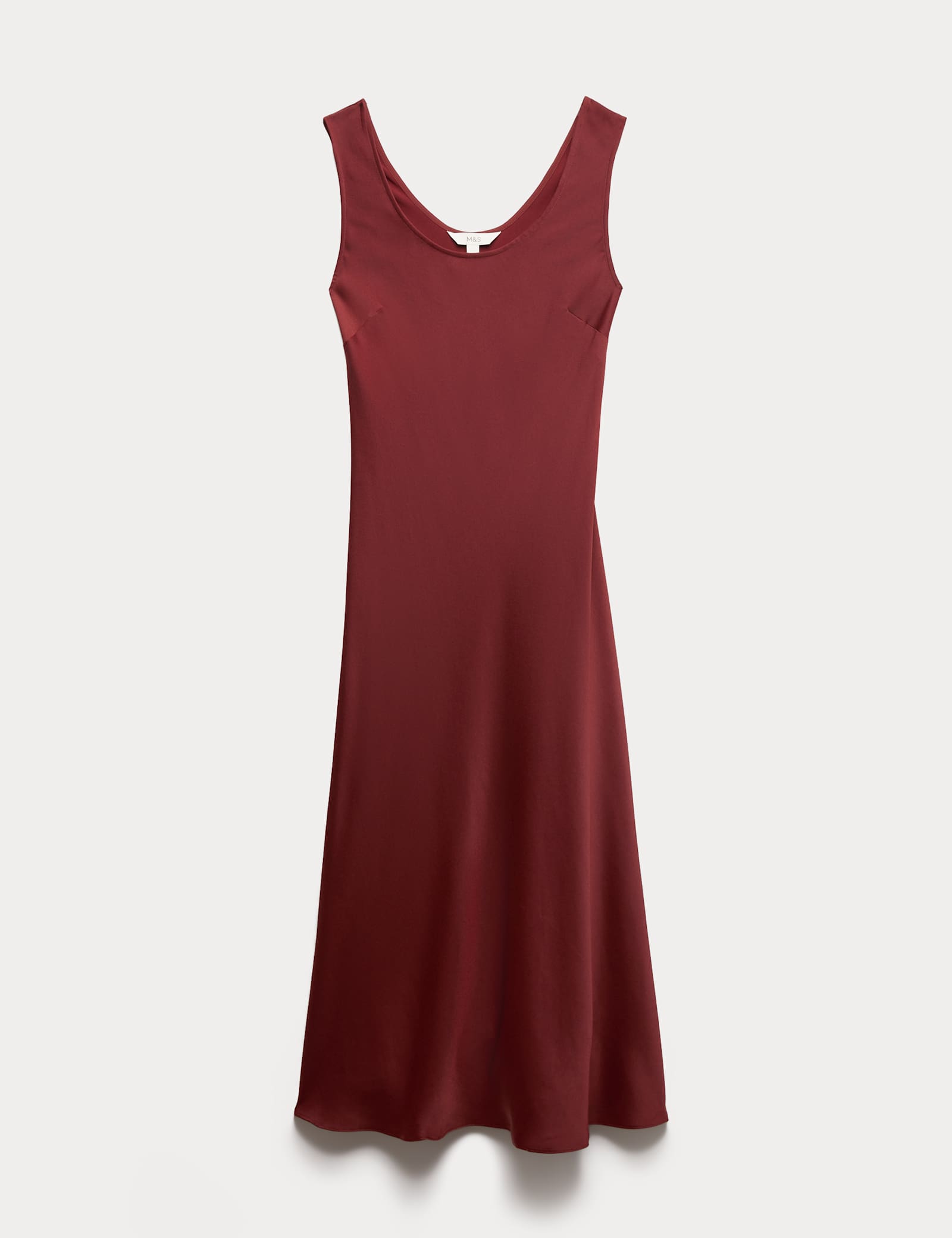 Built Up Satin Midi Column Dress - image 2