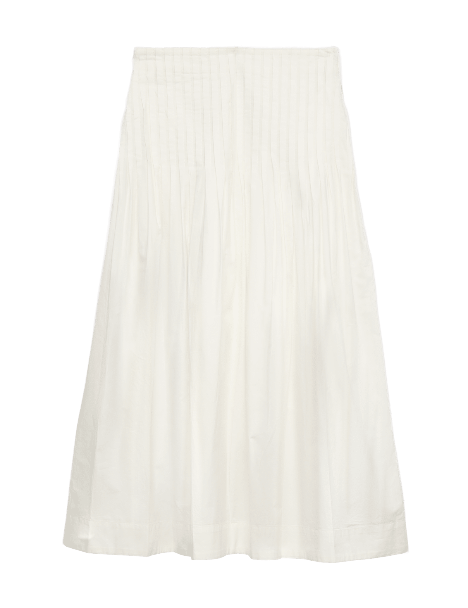 Pure Cotton Pleated Midi A-Line Skirt - image 3