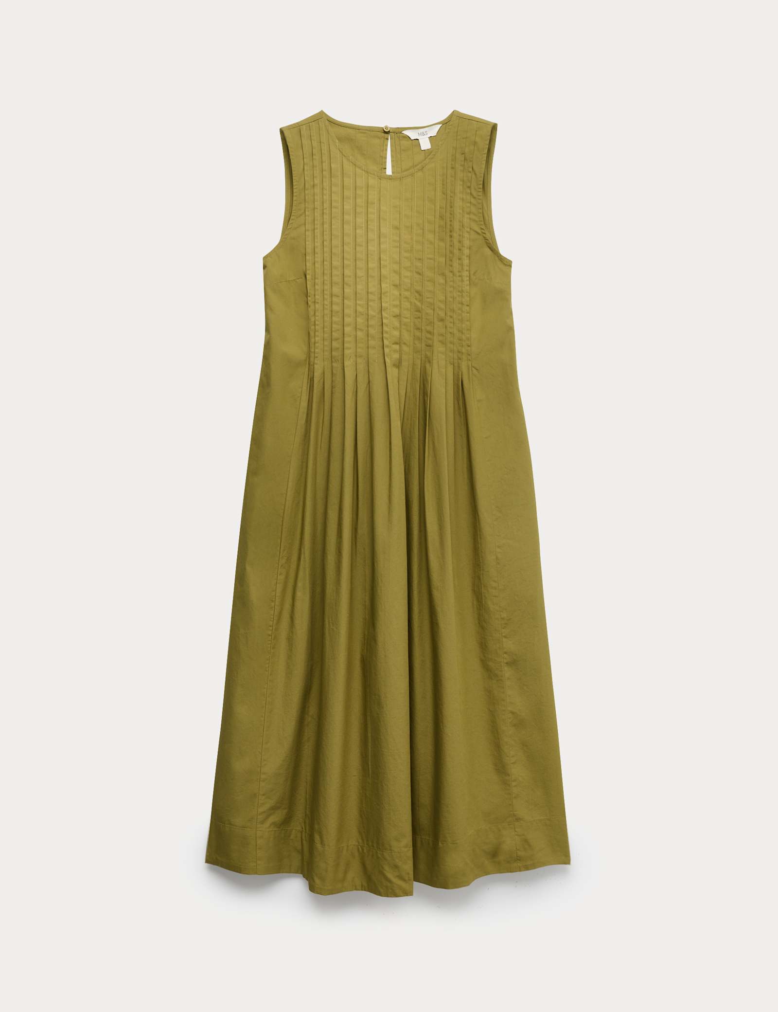 Pure Cotton Pintuck Midi Relaxed Dress - image 2