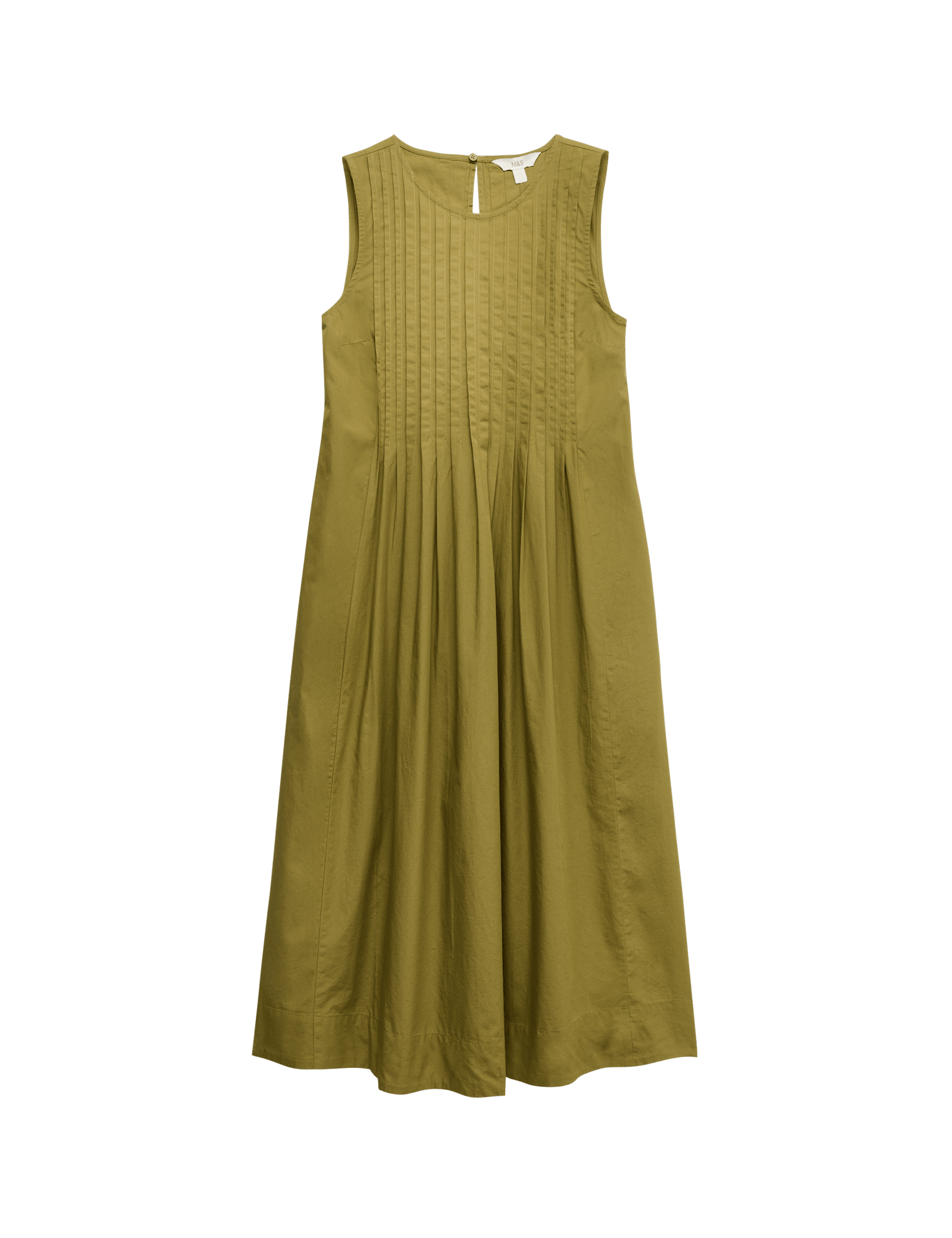 Pure Cotton Pintuck Midi Relaxed Dress - image 5