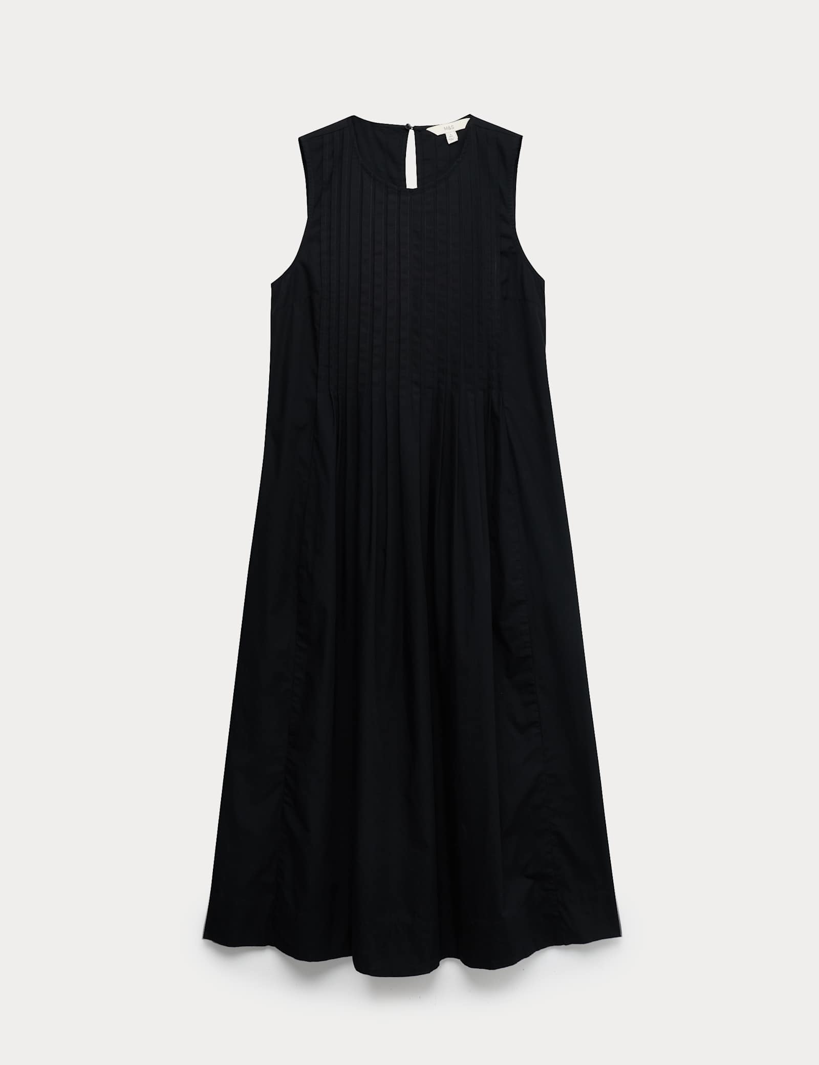 Pure Cotton Pintuck Midi Relaxed Dress - image 1