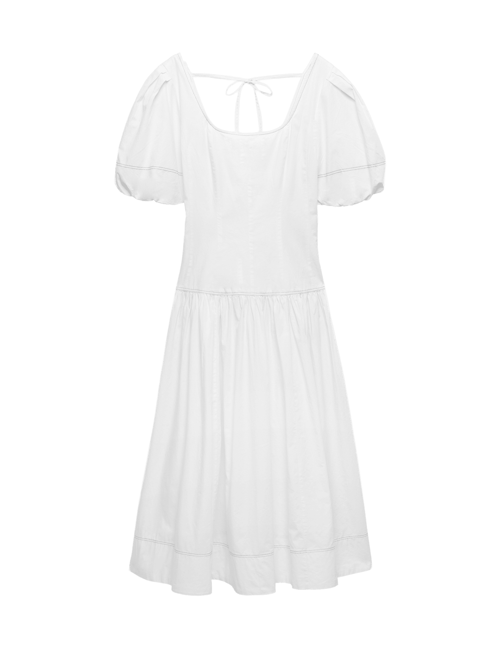 Pure Cotton Drop Waist Midi Waisted Dress - image 3