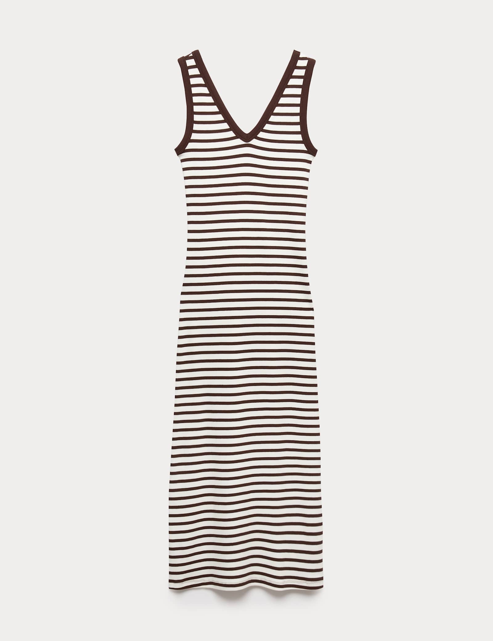 Cotton Rich V-Neck Midi Column Dress - image 1
