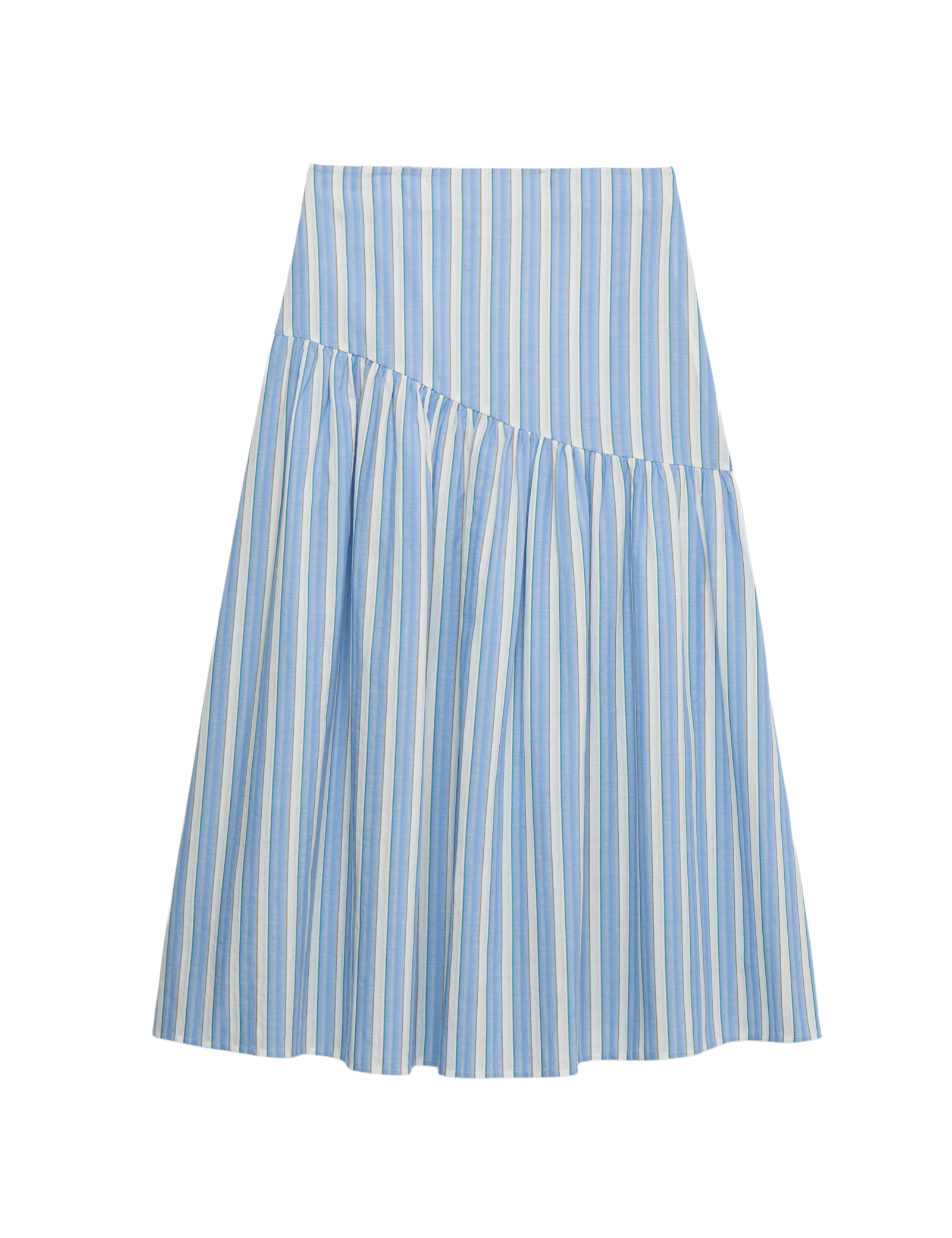 Pure Cotton Striped Midi Drop Waist Skirt - image 3