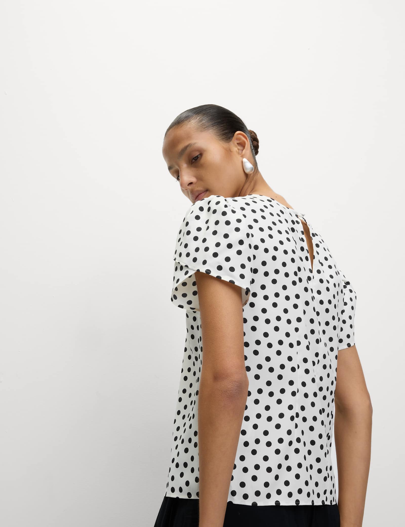 Printed Puff Sleeve Top - image 4