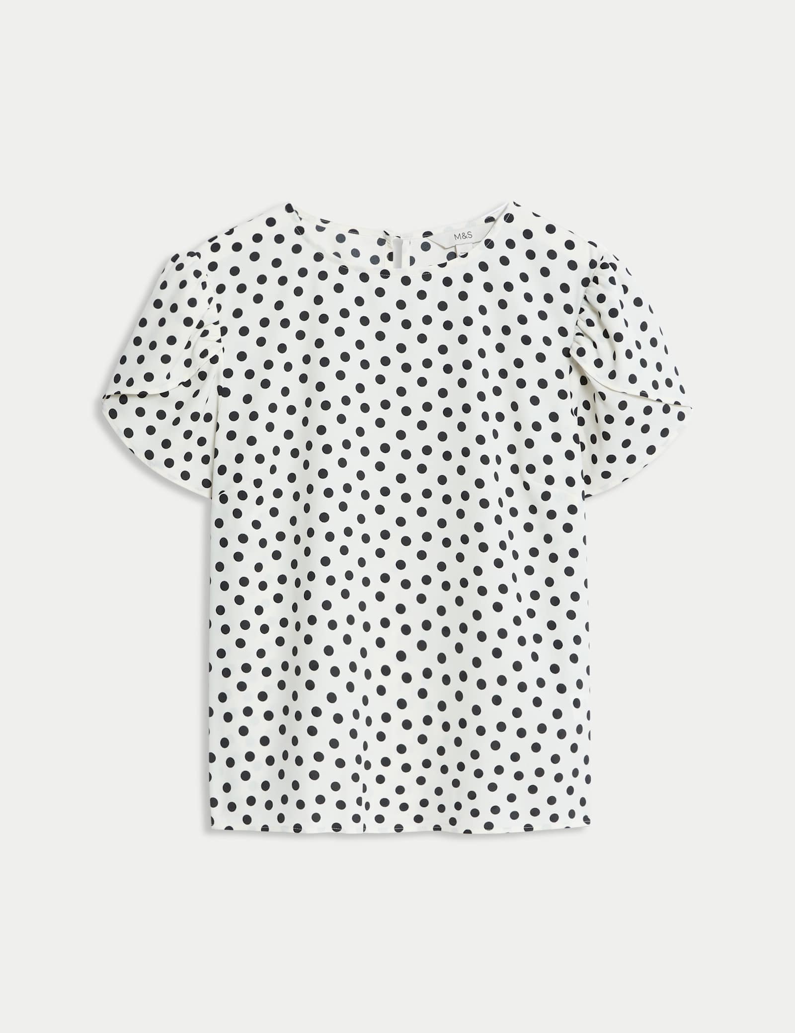 Printed Puff Sleeve Top - image 1