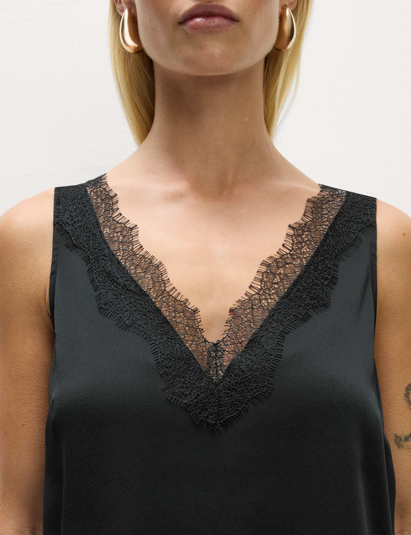Satin Lace Insert Cami Top - image 4