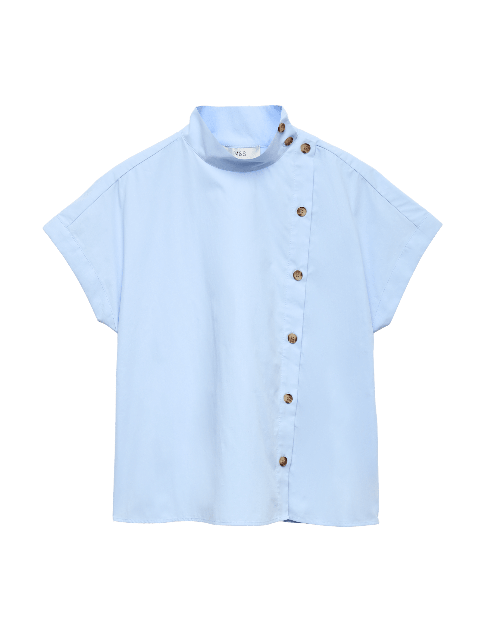 Funnel Neck Button Through Shirt - image 3