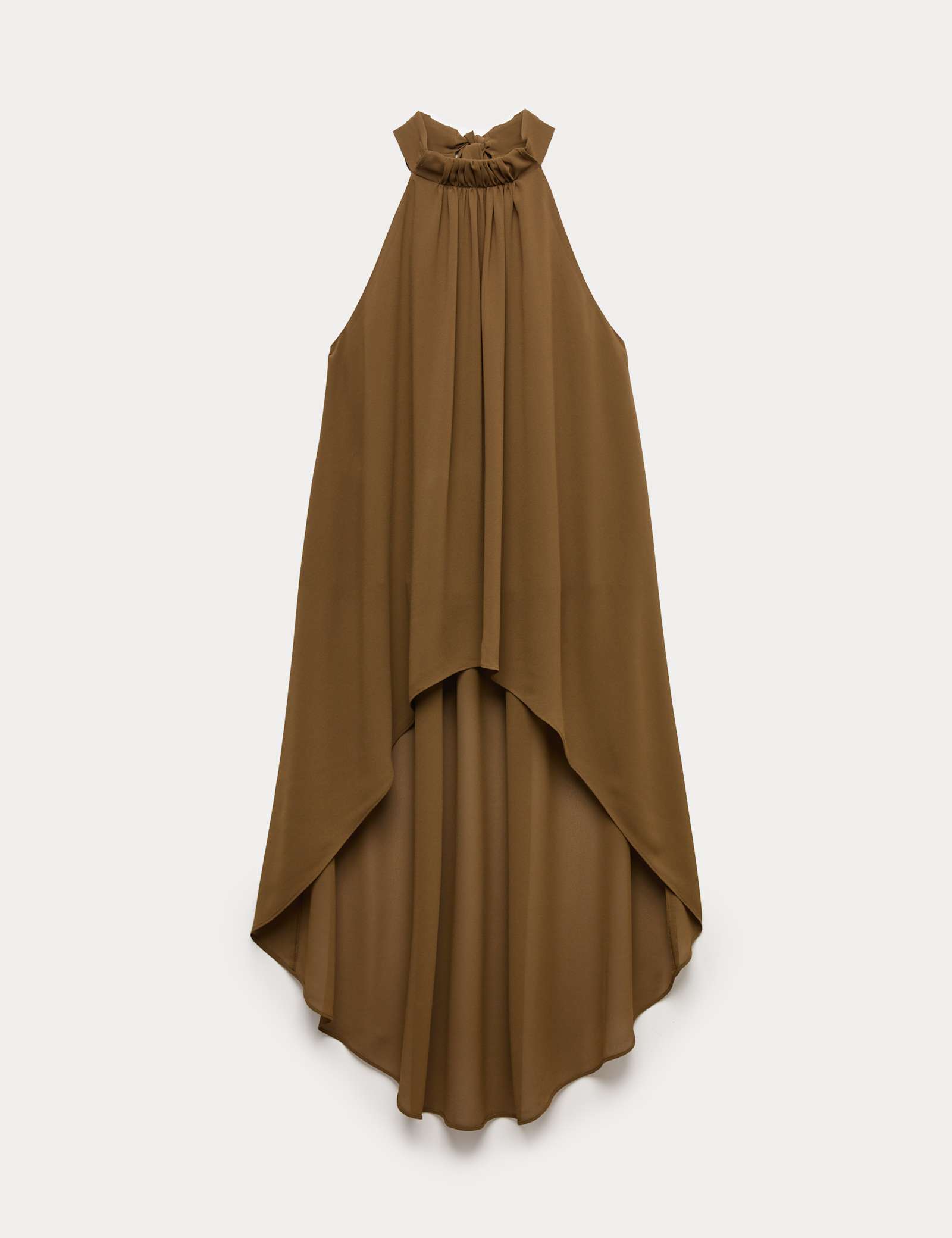 Draped Halter Neck Longline Top - image 1