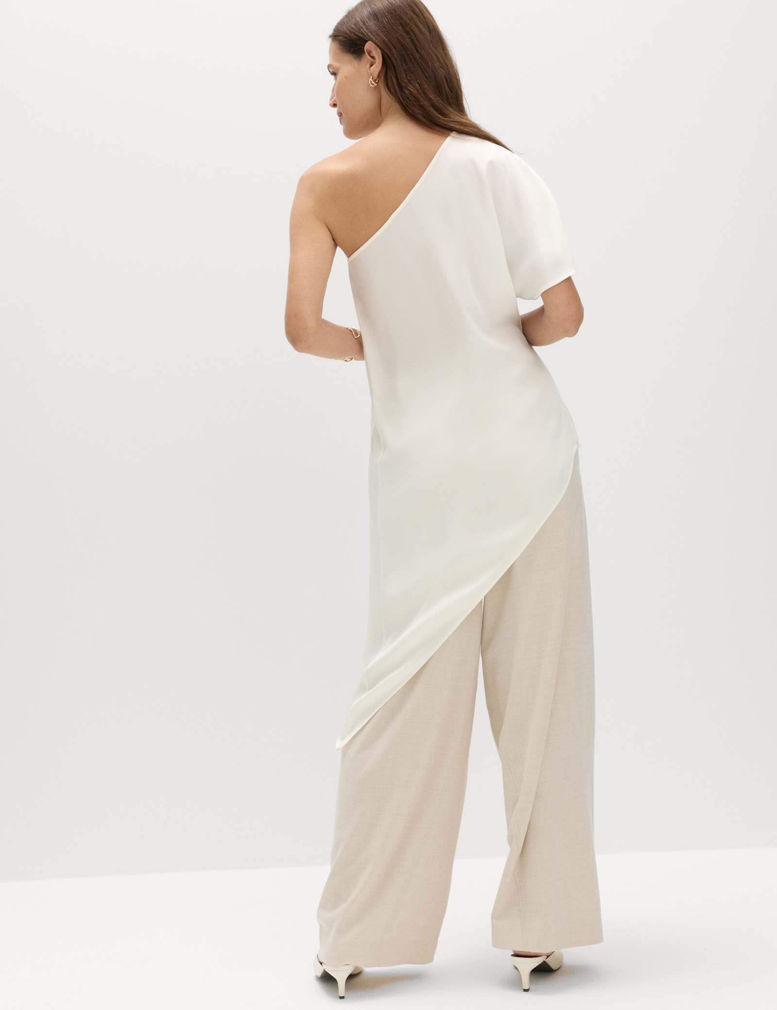 One Shoulder Asymmetric Longline Top - image 4