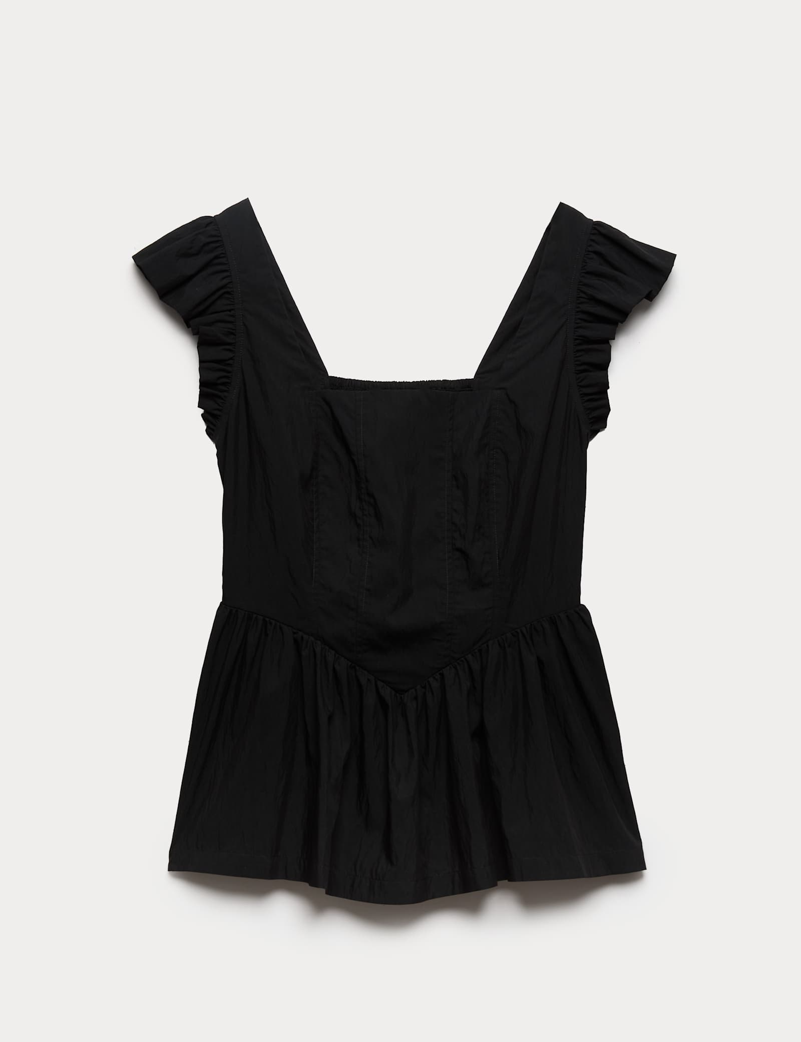 Technical Square Neck Peplum Top - image 2