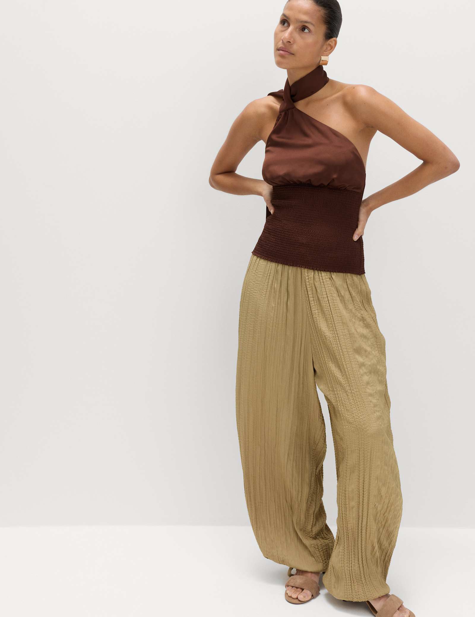 Scarf Neck Detail Top - image 5