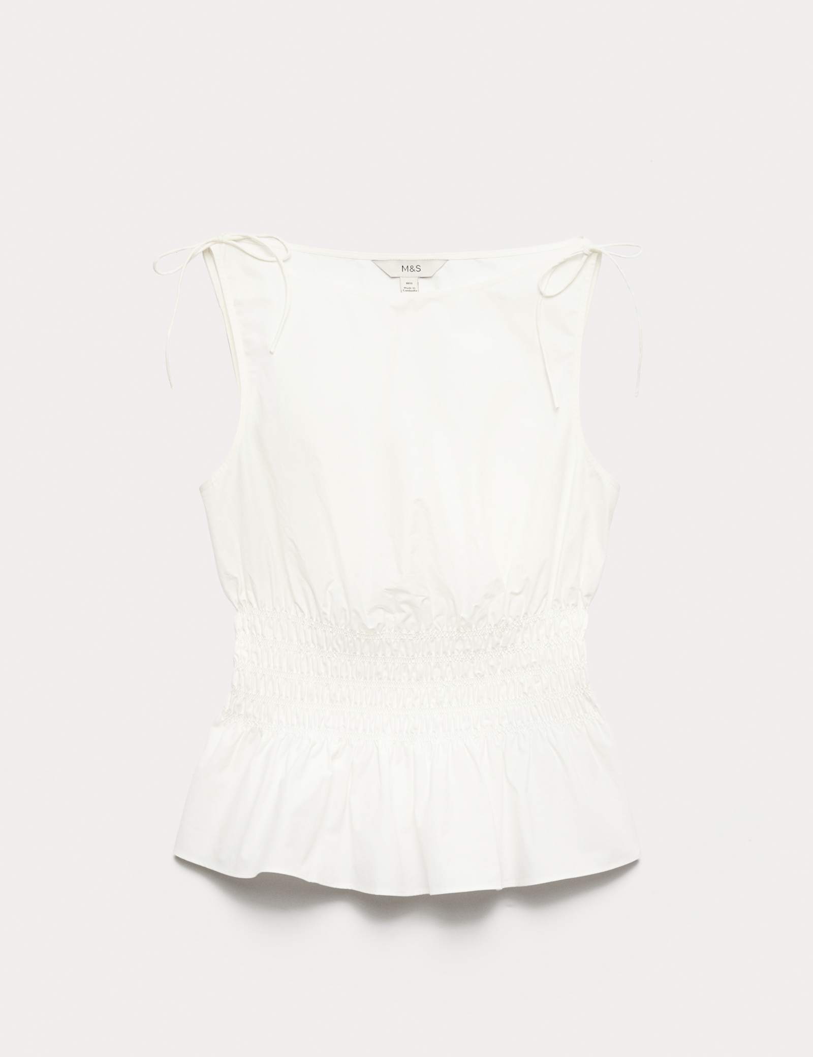 Pure Cotton Shirred Top - image 1