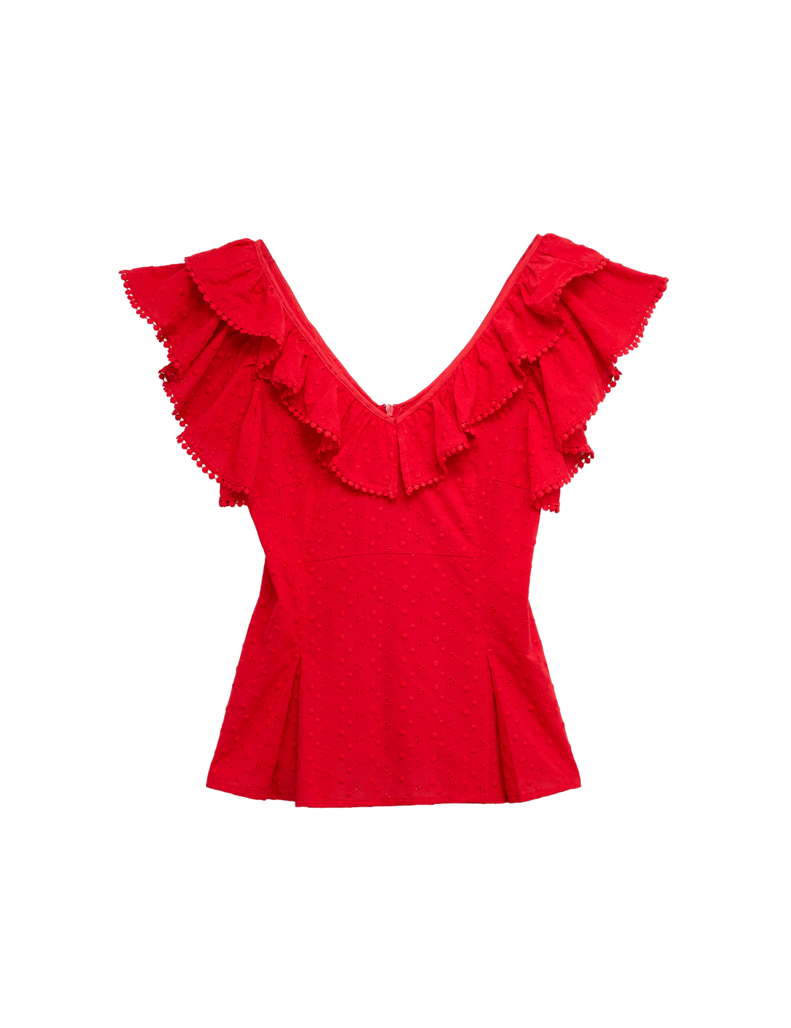 Embroidered Frill Detail Top - image 3