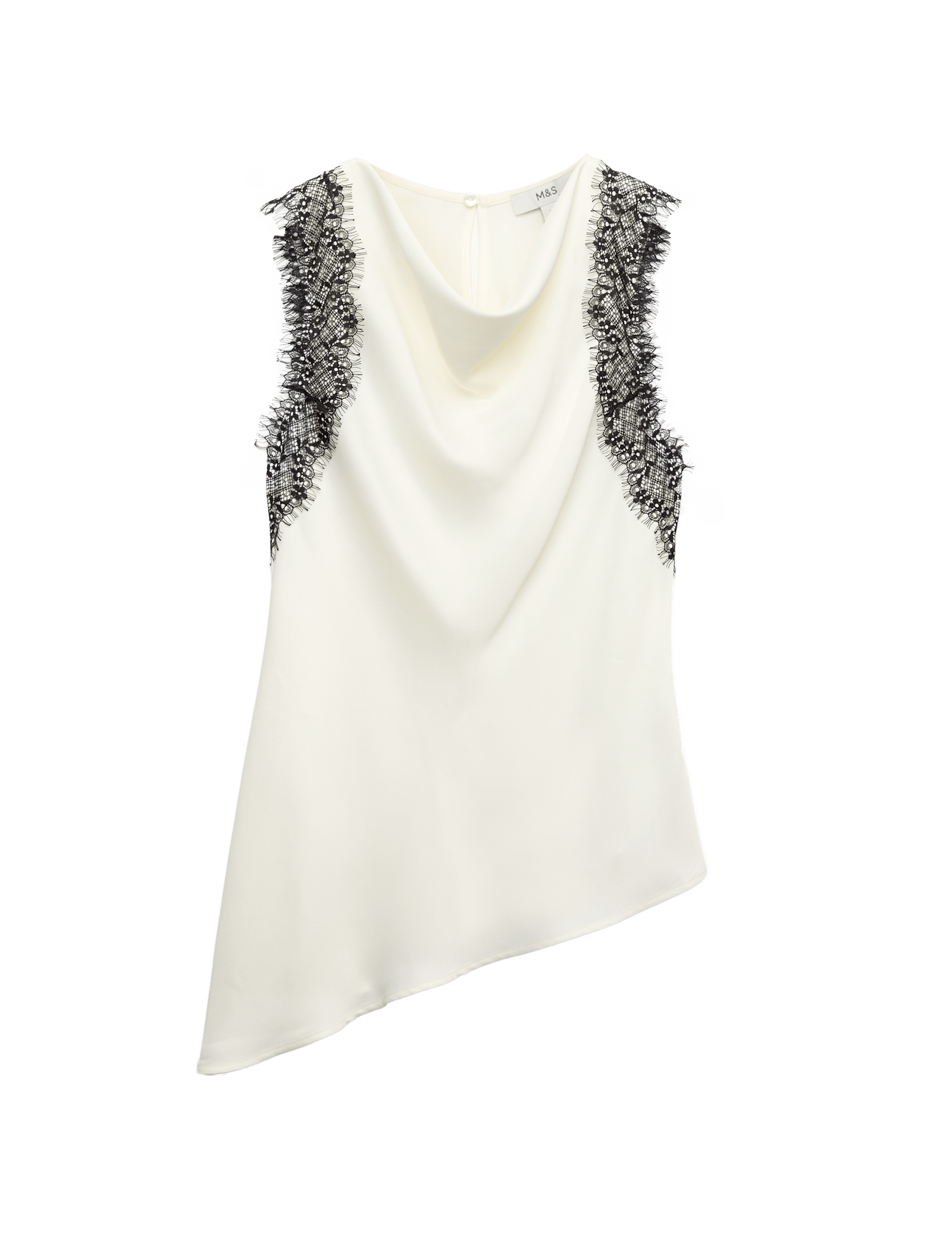 Asymmetric Lace Detail Top - image 3