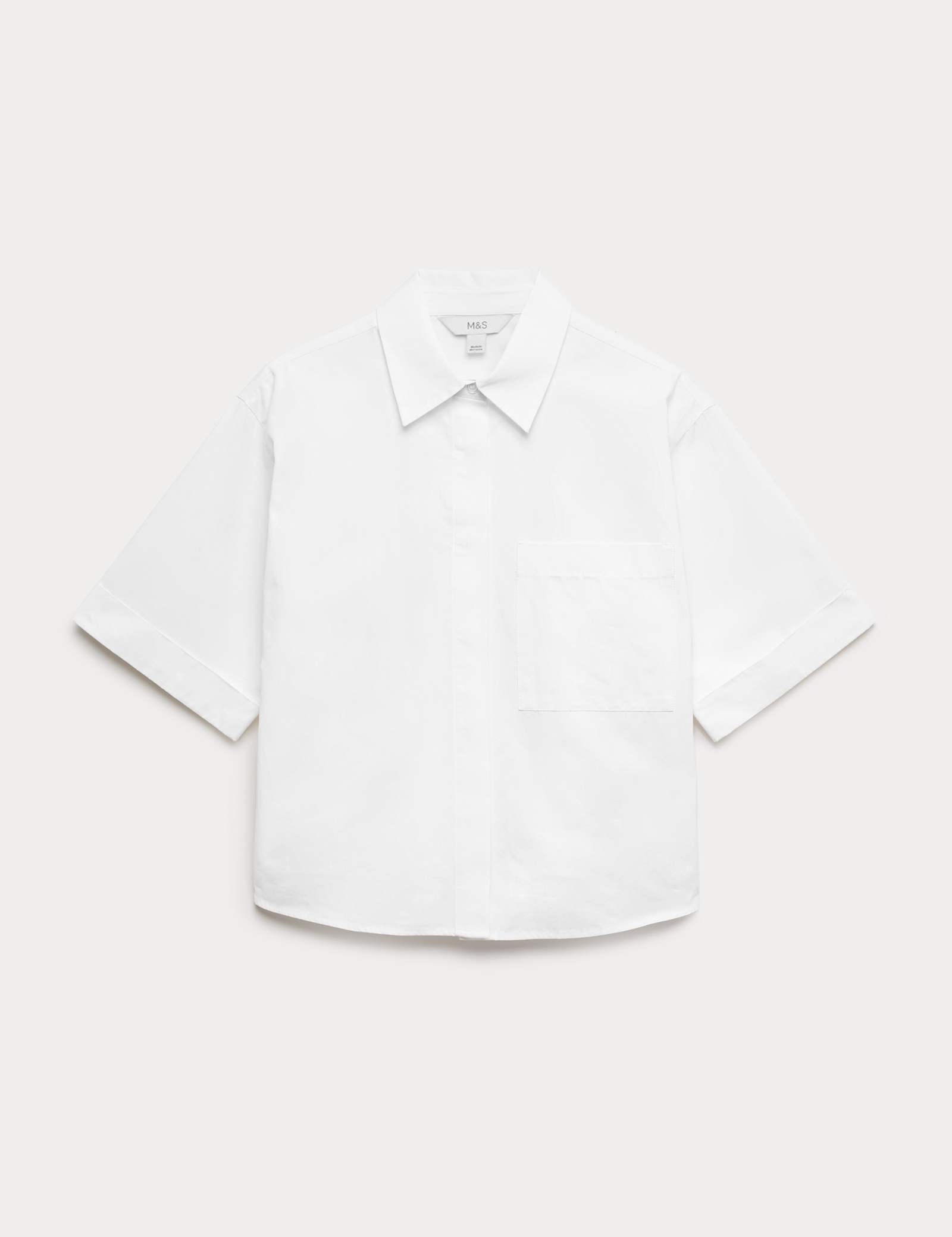 Pure Cotton Collared Boxy Shirt - image 1