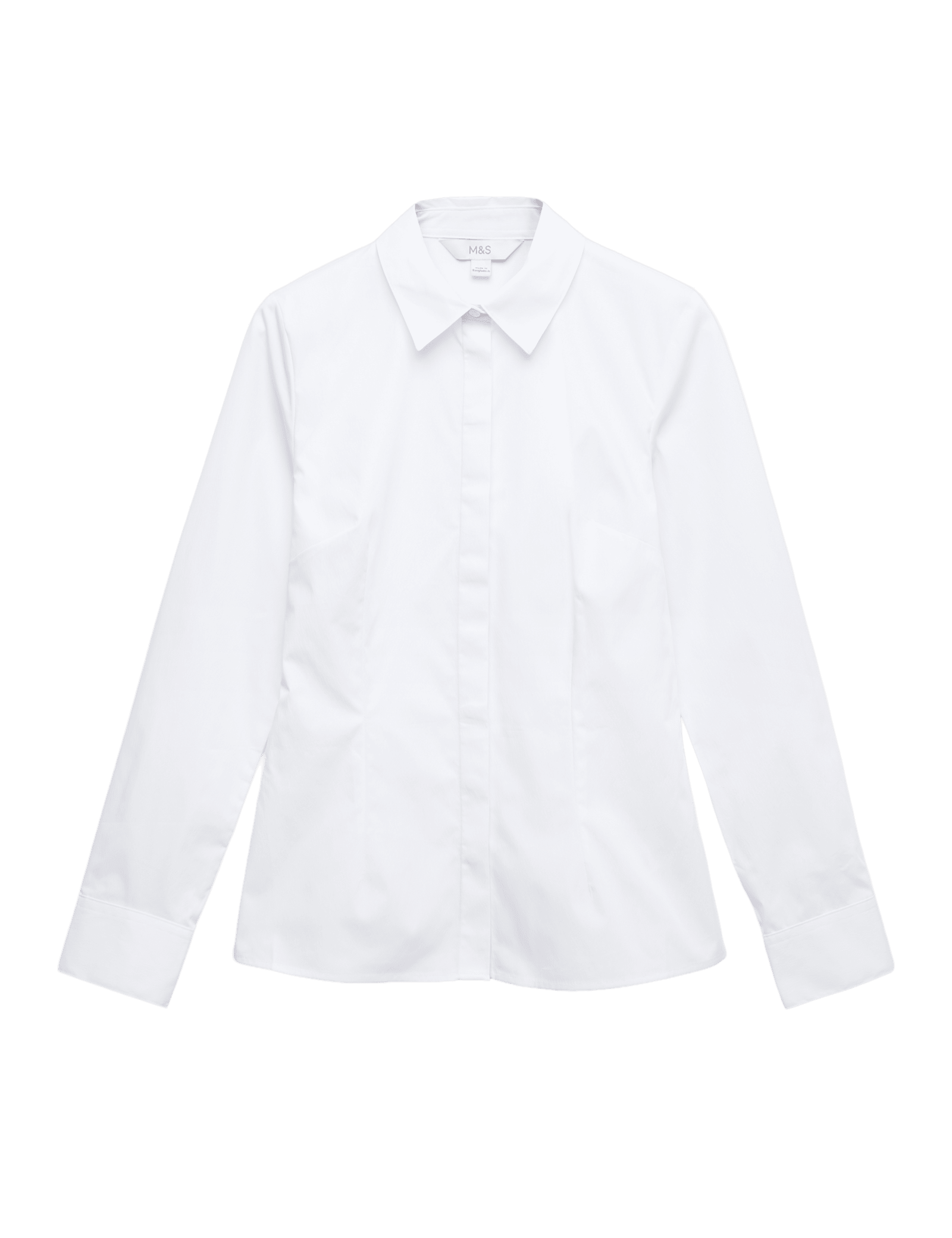 Cotton Rich Collared Fitted Shirt - image 5