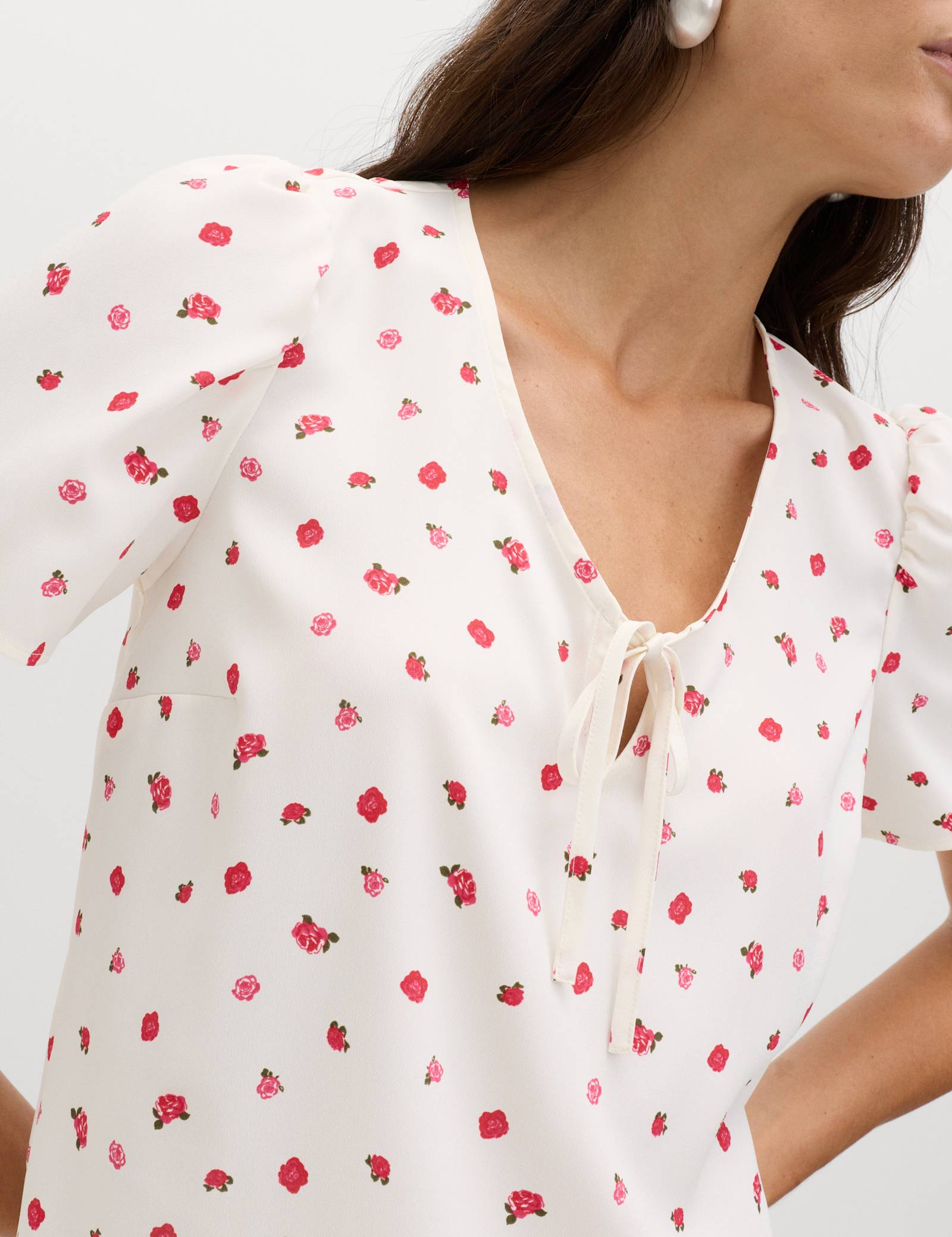 Floral Bow Detail Top - image 4