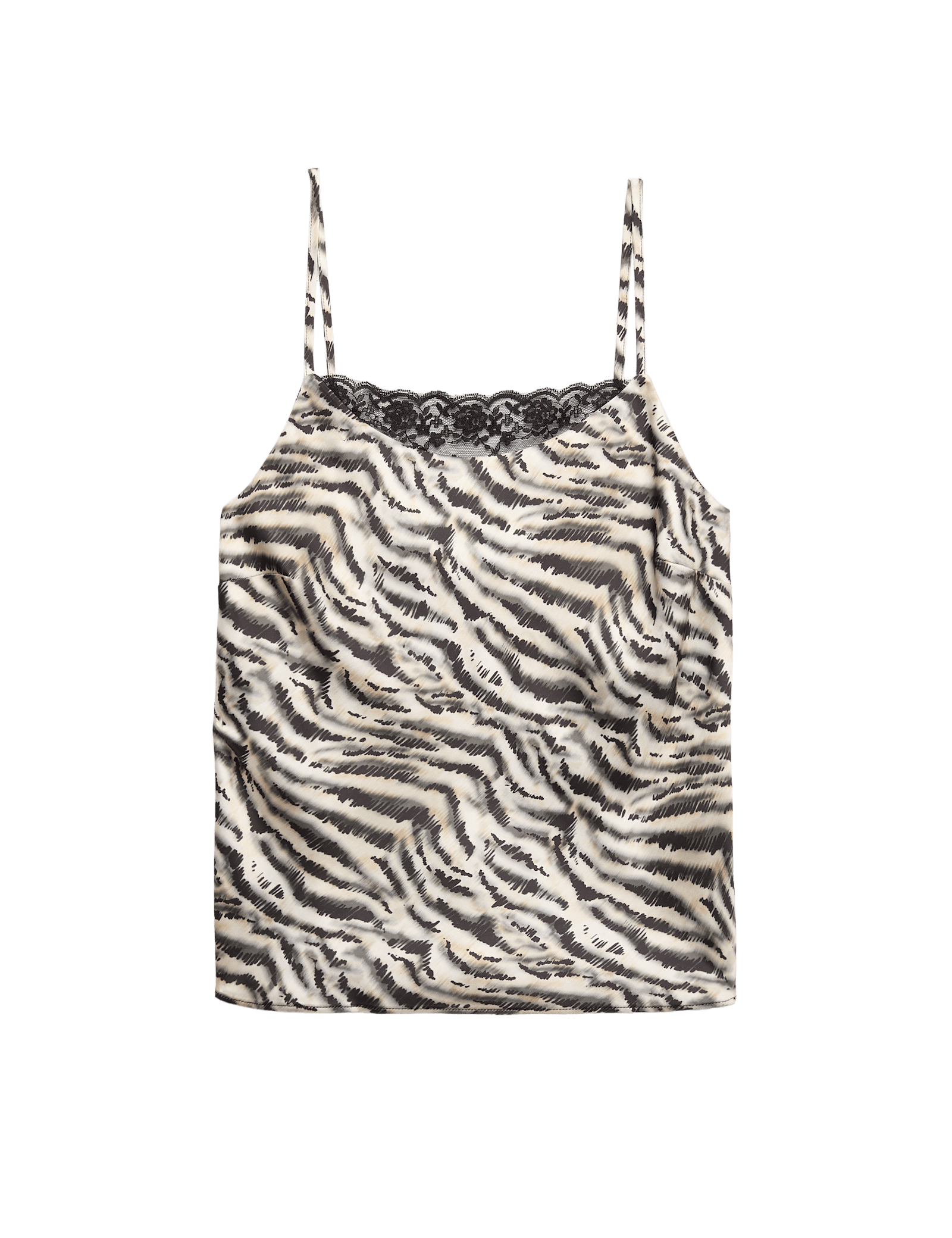 Animal Print Lace Detail Cami Top - image 3