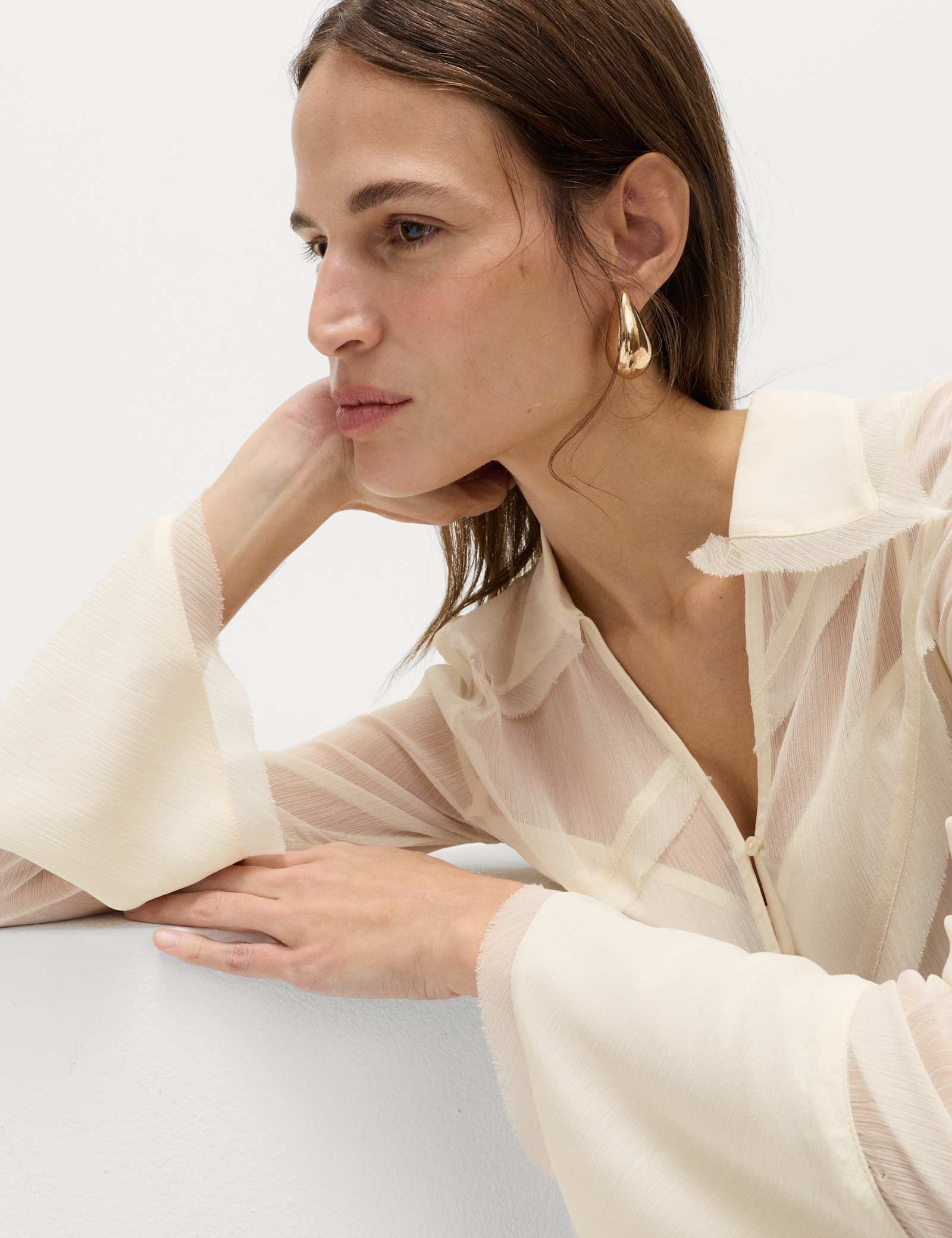 Seam Detail Collared Shirt - image 4
