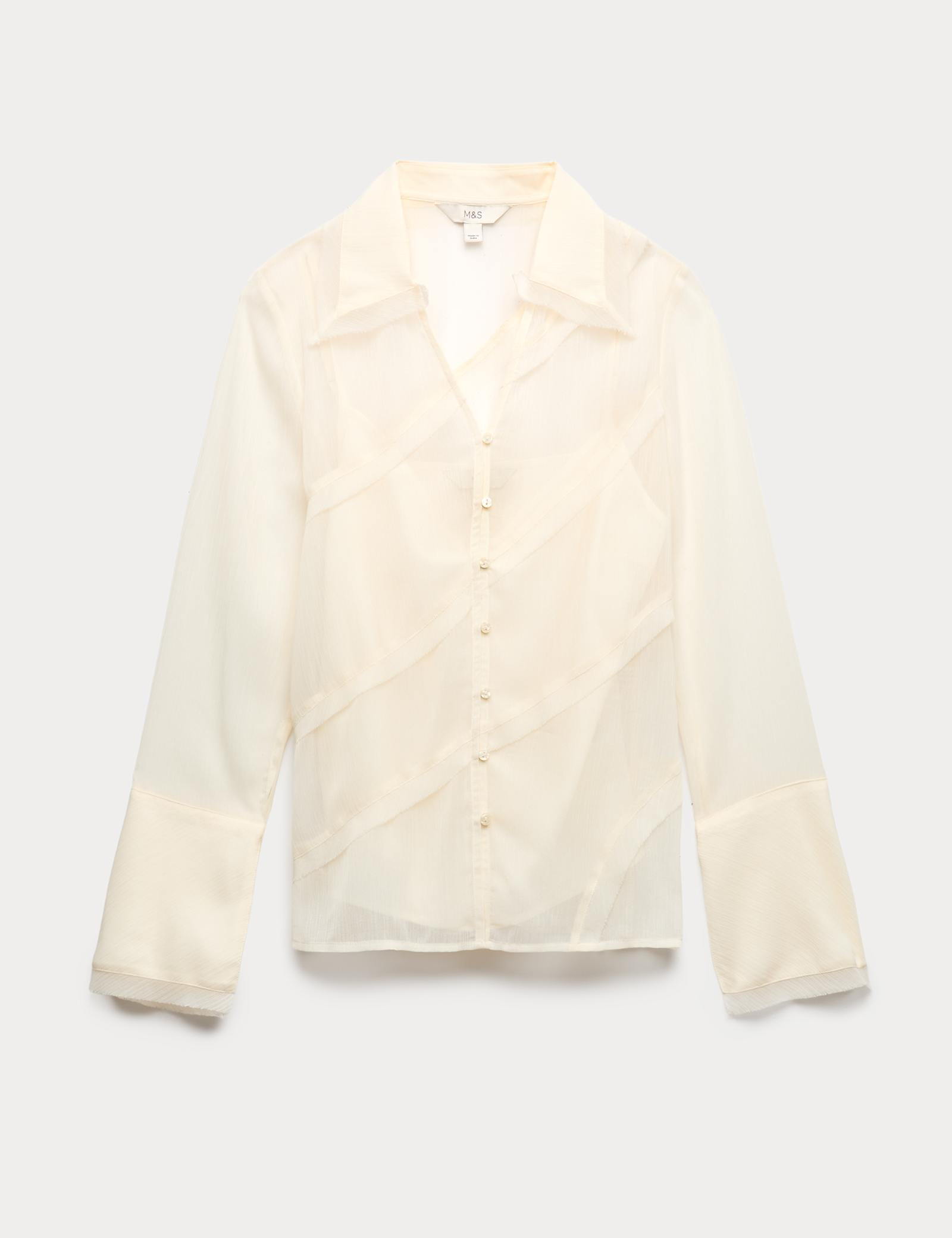 Seam Detail Collared Shirt - image 1