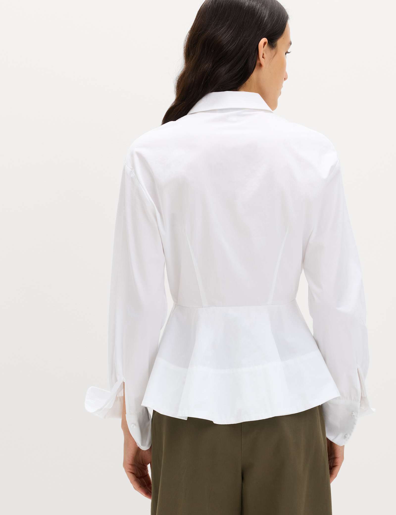 Pure Cotton Button Through Peplum Shirt - image 5
