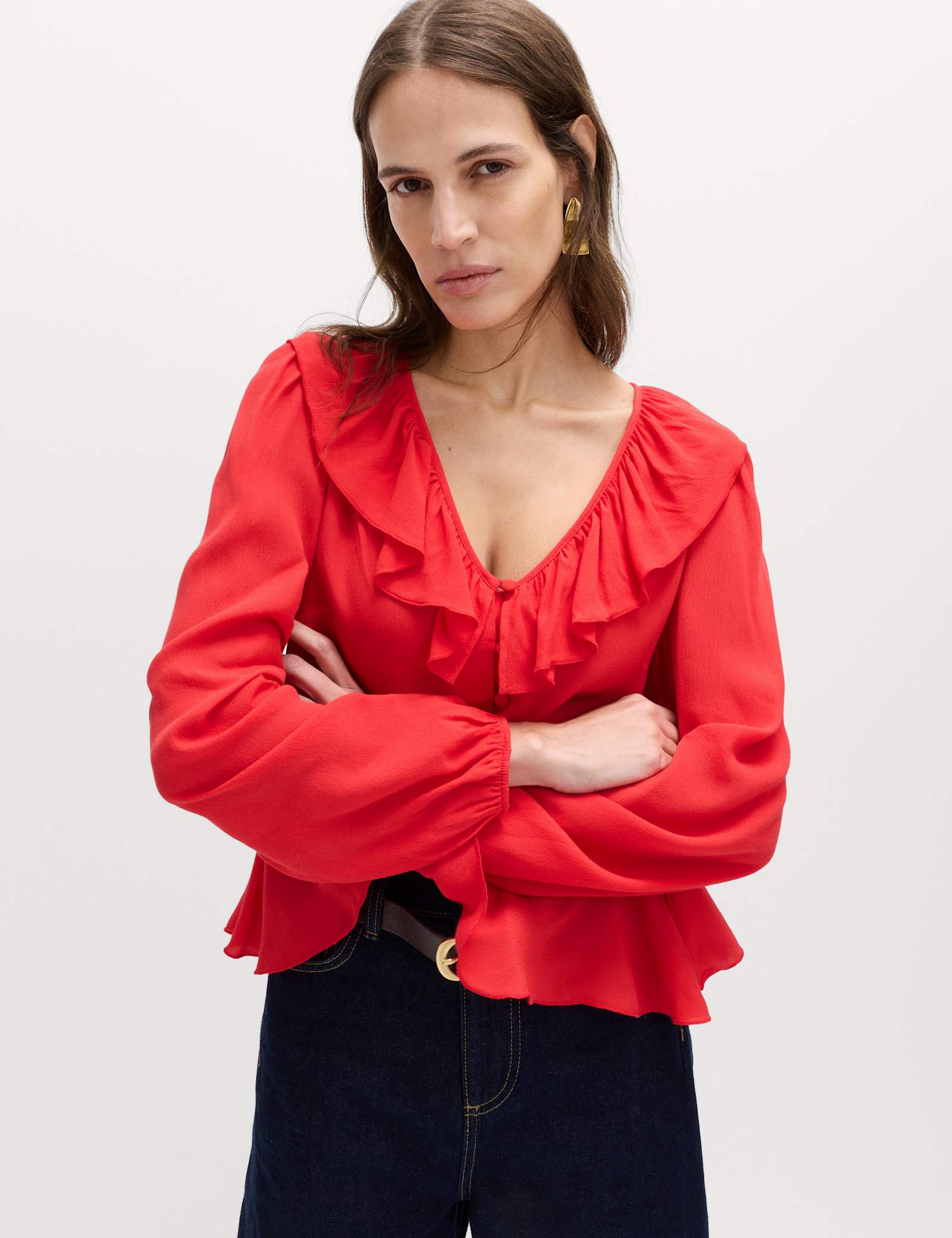 Waisted Ruffle Blouse - image 3